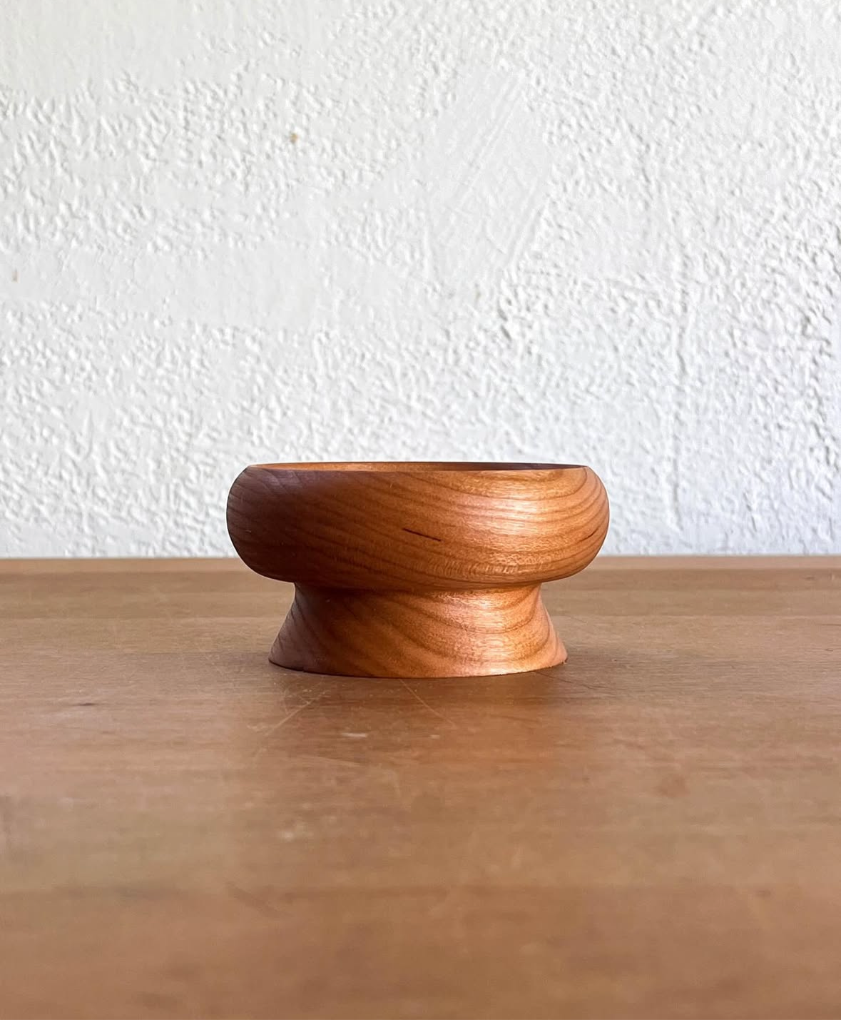 pinch bowl in cherry wood