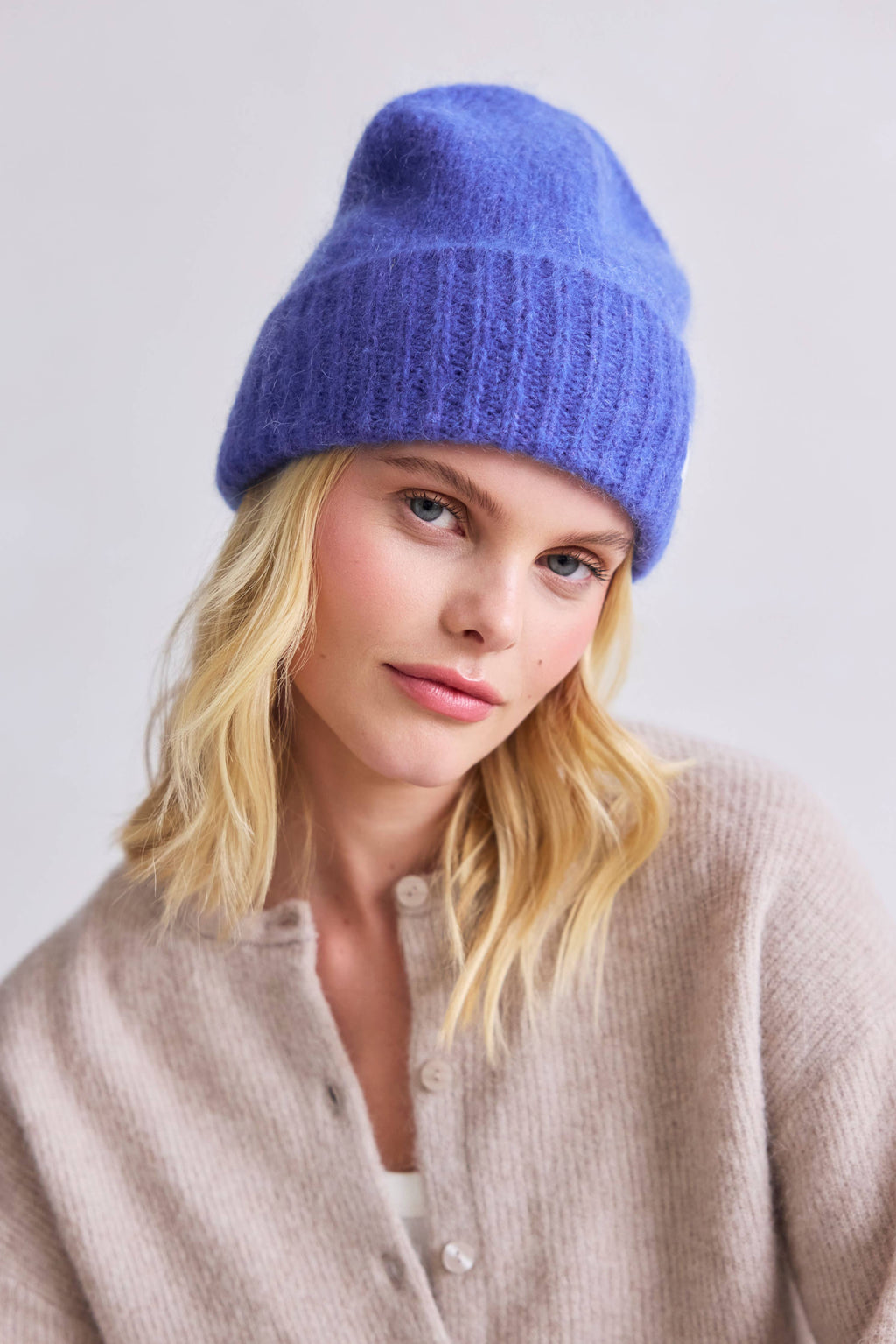 the mohair beanie - future dusk blue