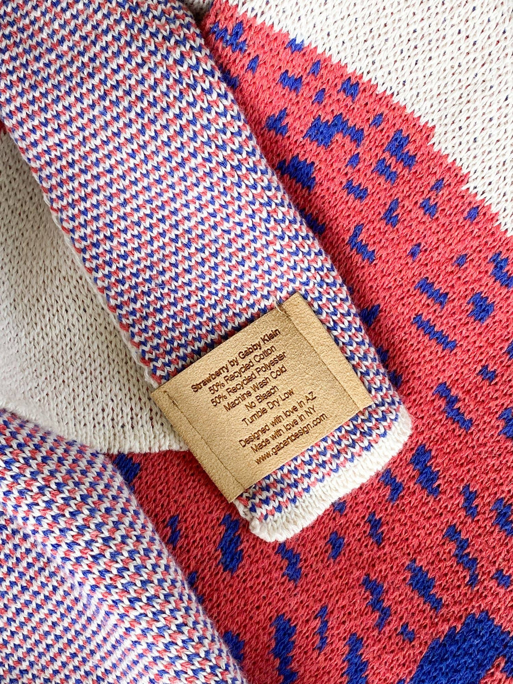 strawberry knit blanket