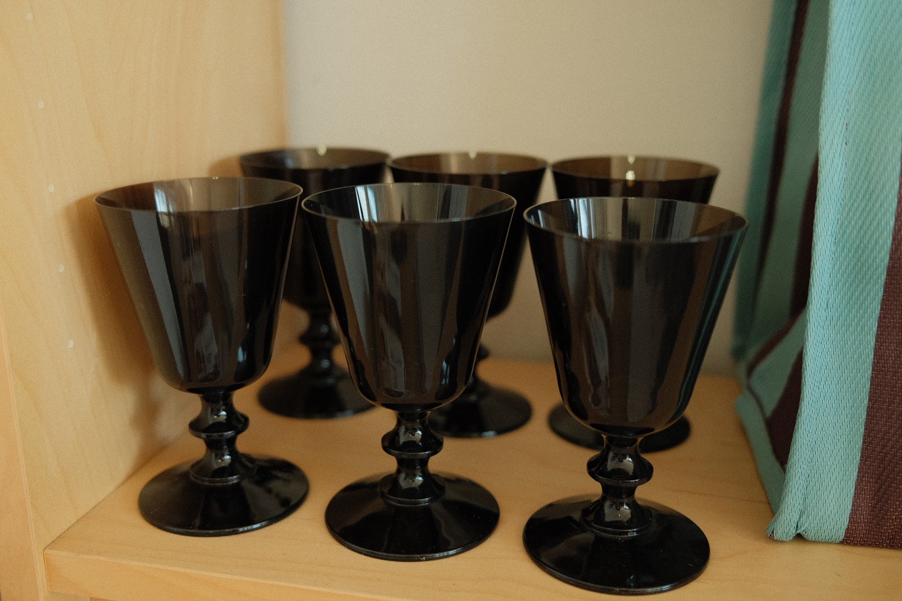 vintage smoke (dark brown) goblets