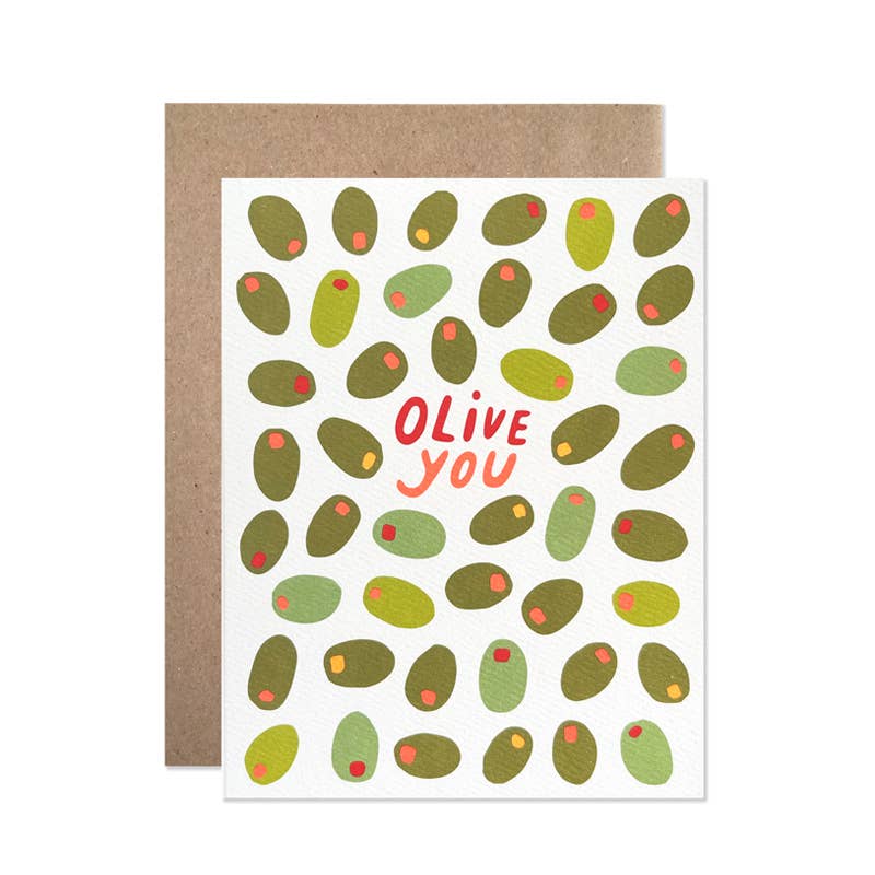 love / olive you card