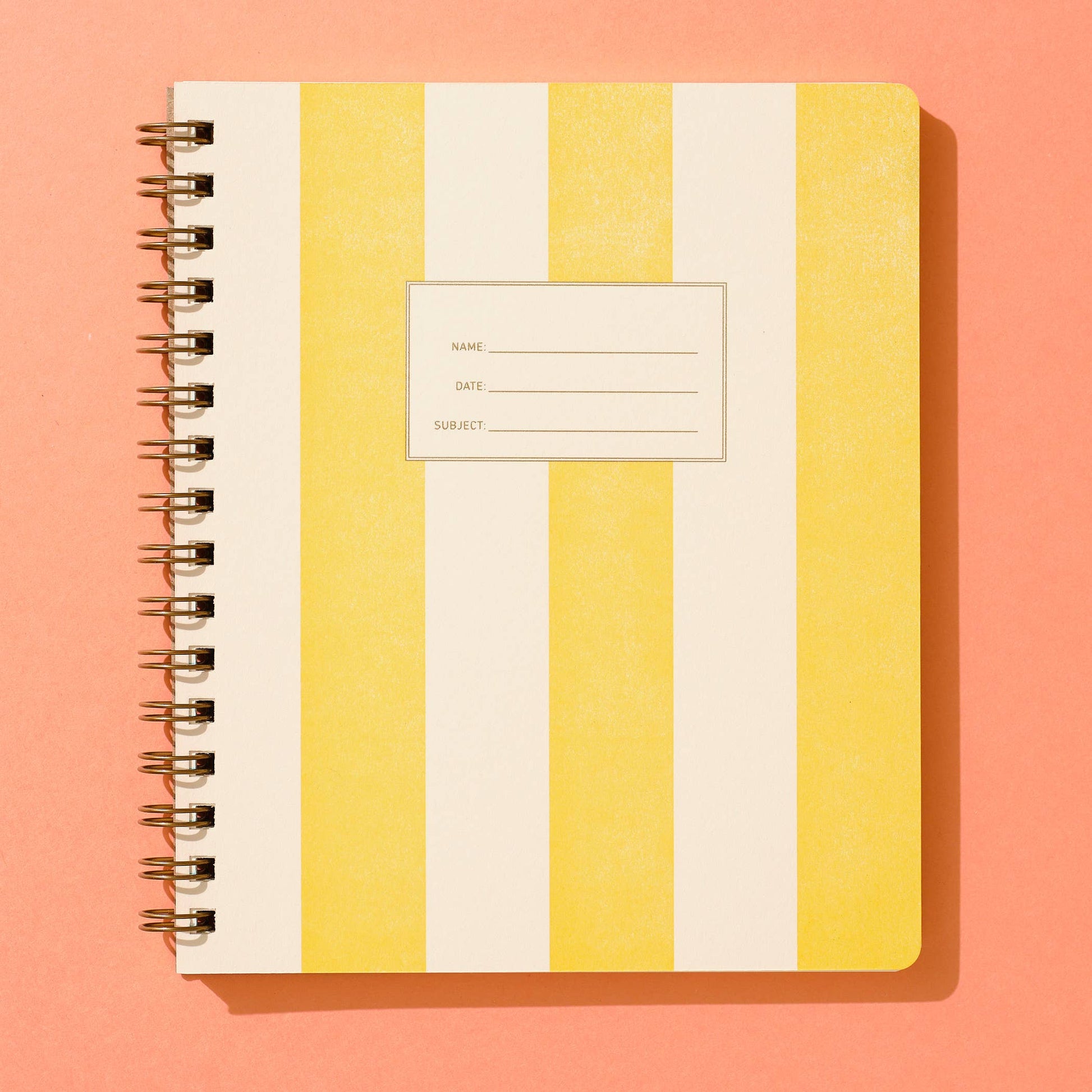 standard notebook - yellow stripe