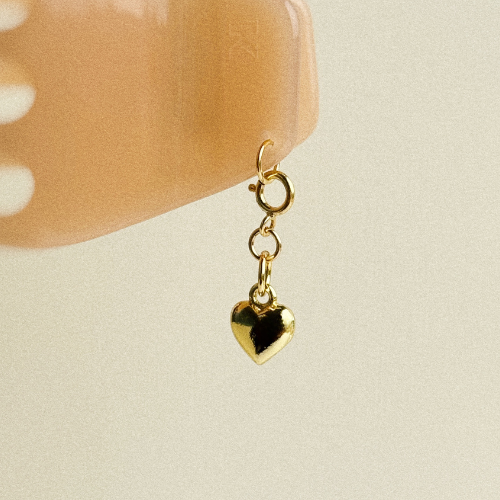 hair clip charm — heart of gold