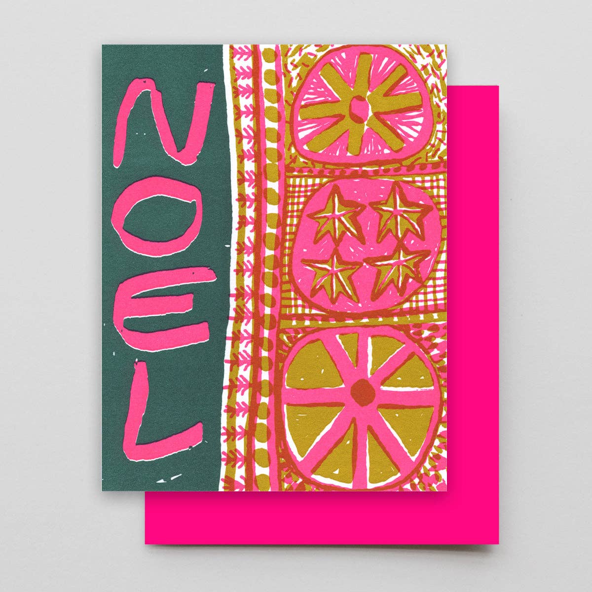 noel star shapes card