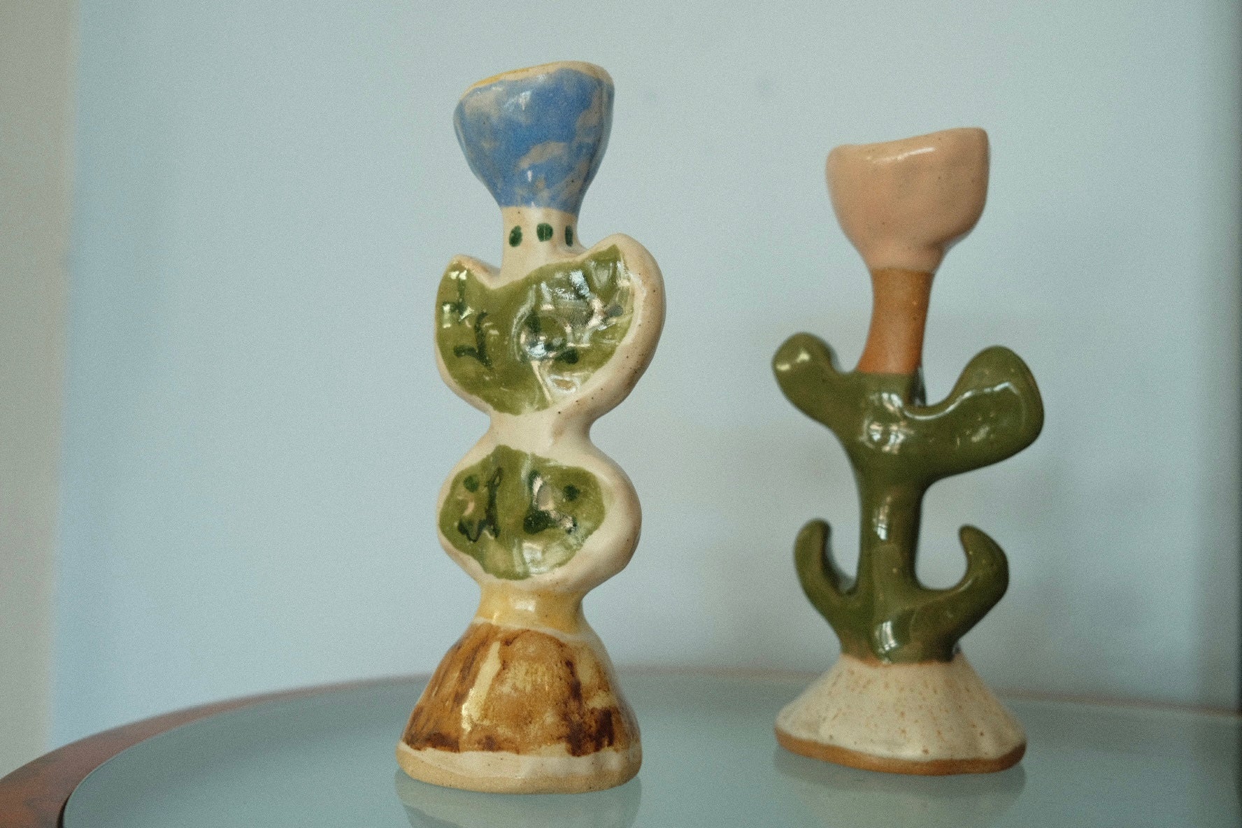 handmade flower taper holders