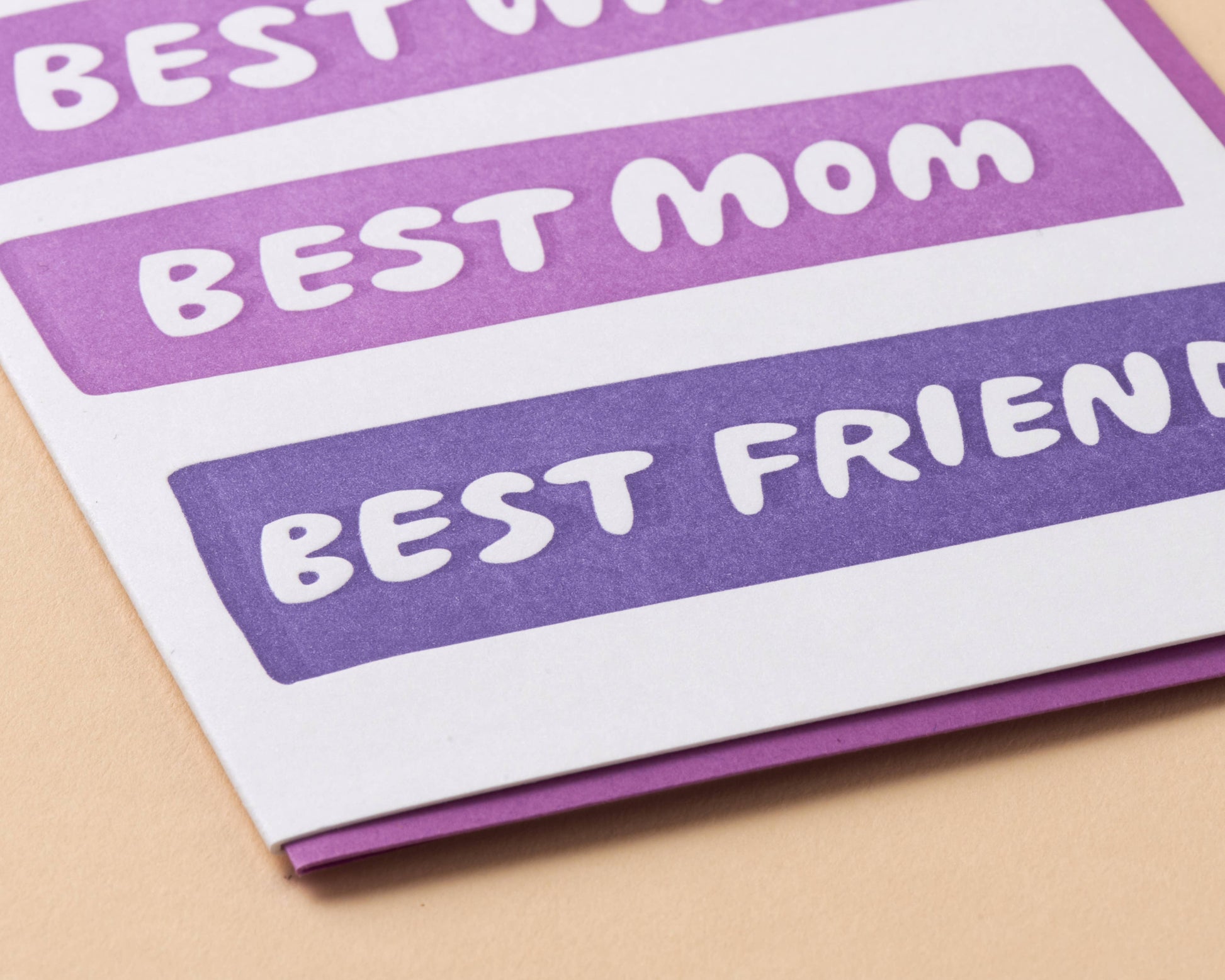 letterpress mother's day card—best wife/ best friend (sweet)