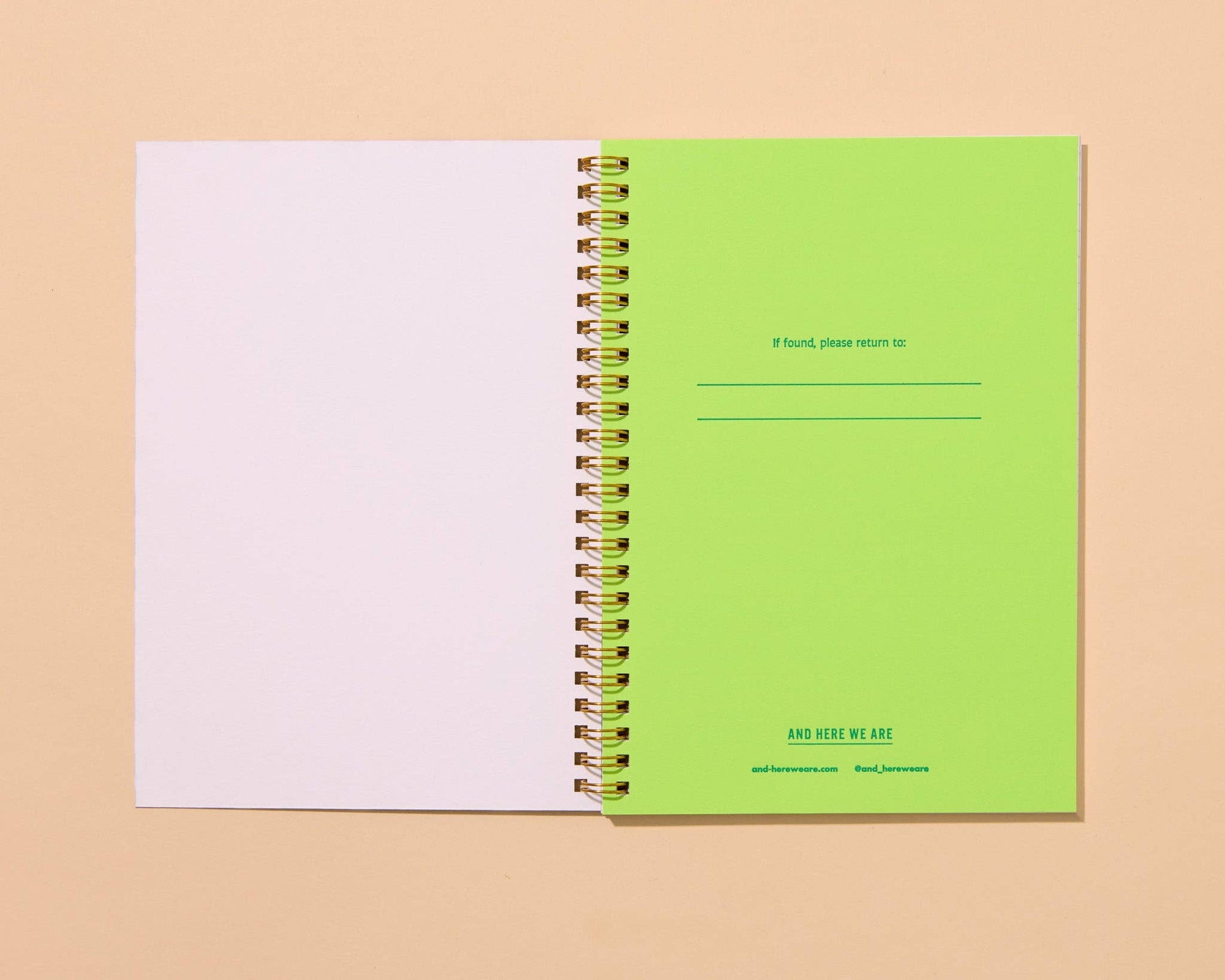 strawberry letterpress spiral notebook