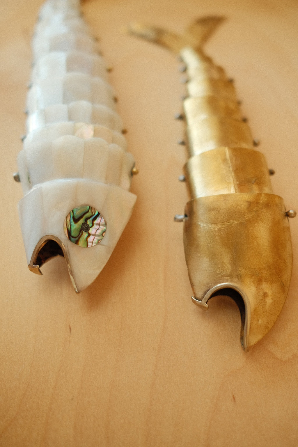 mother of pearl fish bottle opener