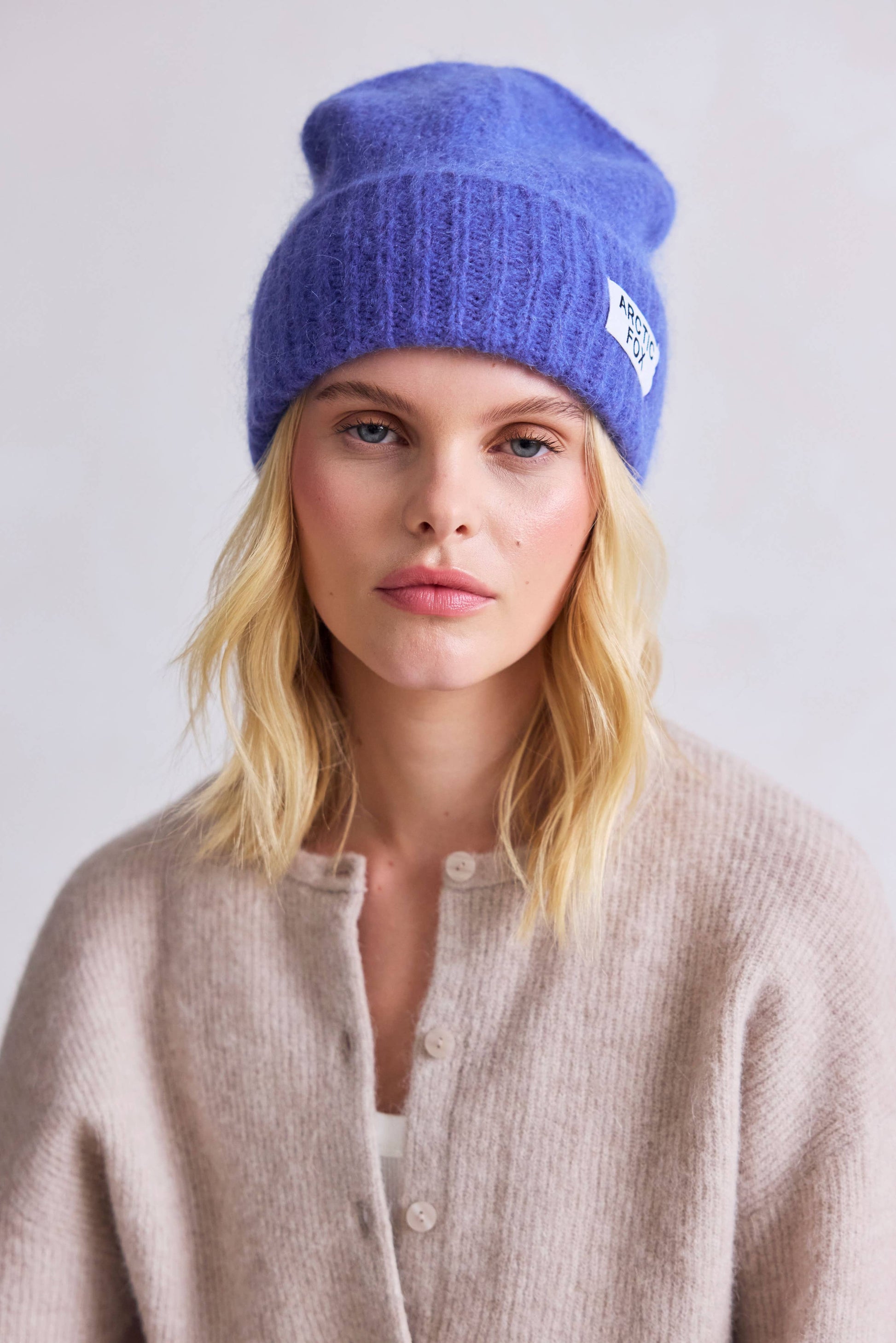 the mohair beanie - future dusk blue