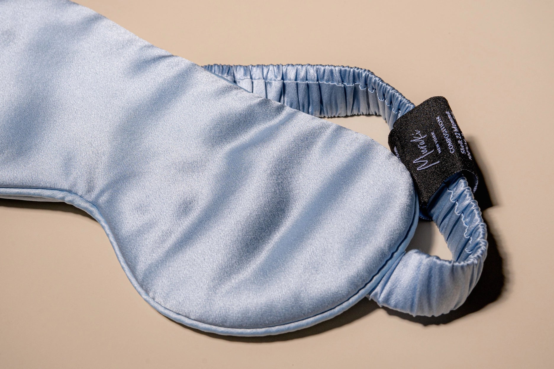 light blue silk eye mask