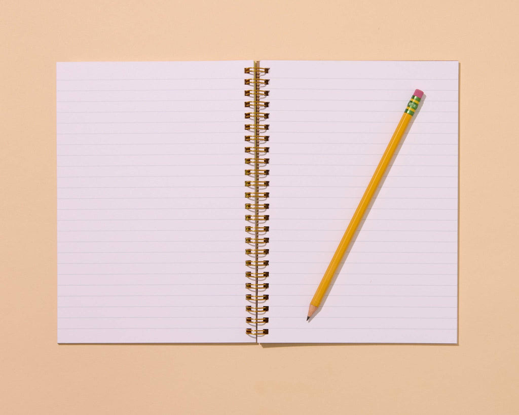 letterpress A5 spiral notebook—bananas