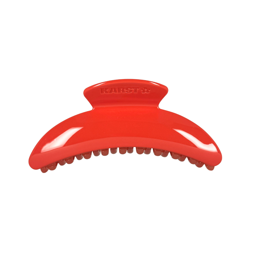 slim hair claw clip — candy apple
