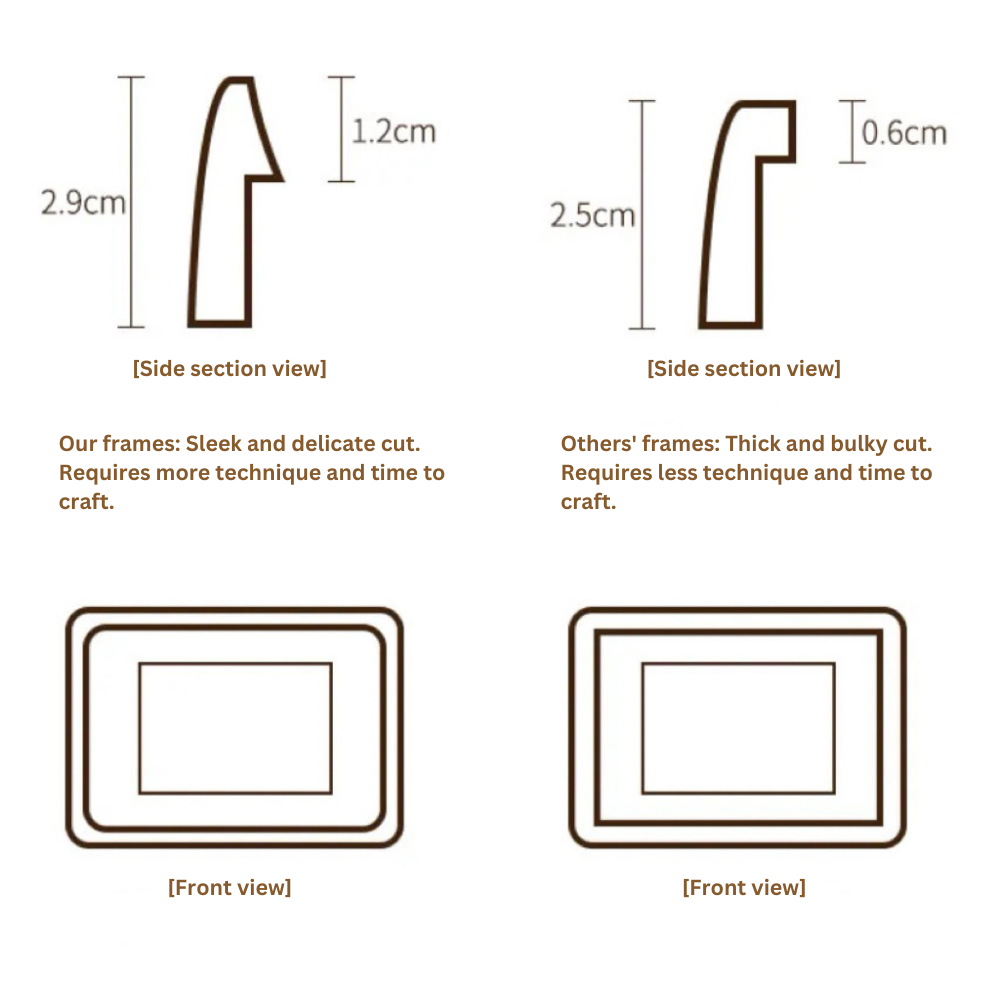 5x7" solid wood picture frame