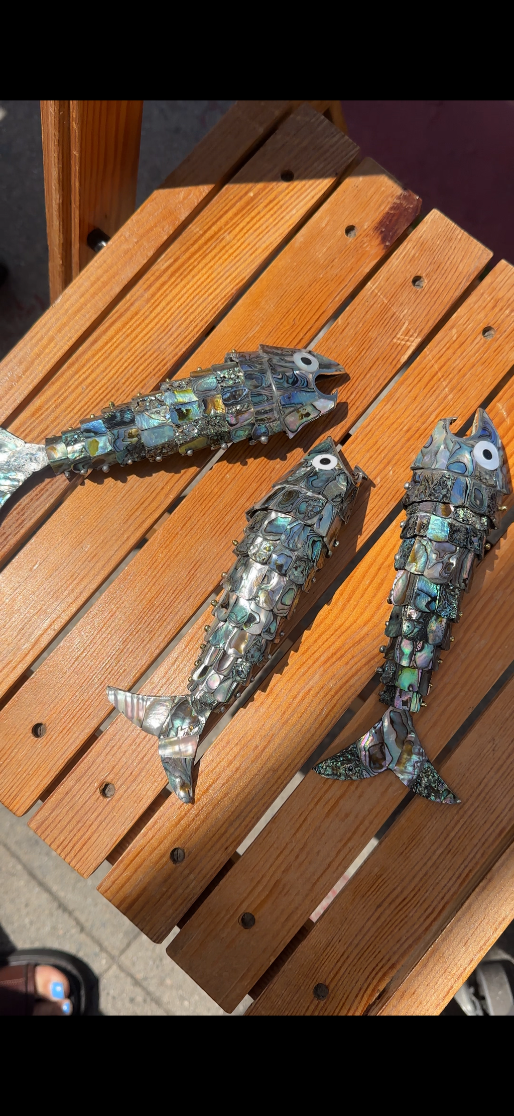 abalone shell fish bottle opener
