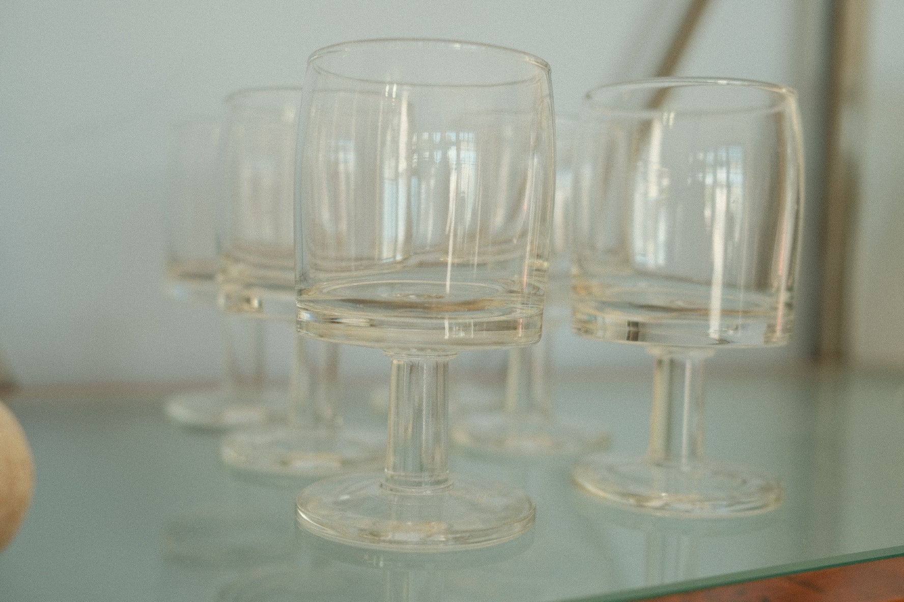 vintage glass cordial liqueur glass set of 6