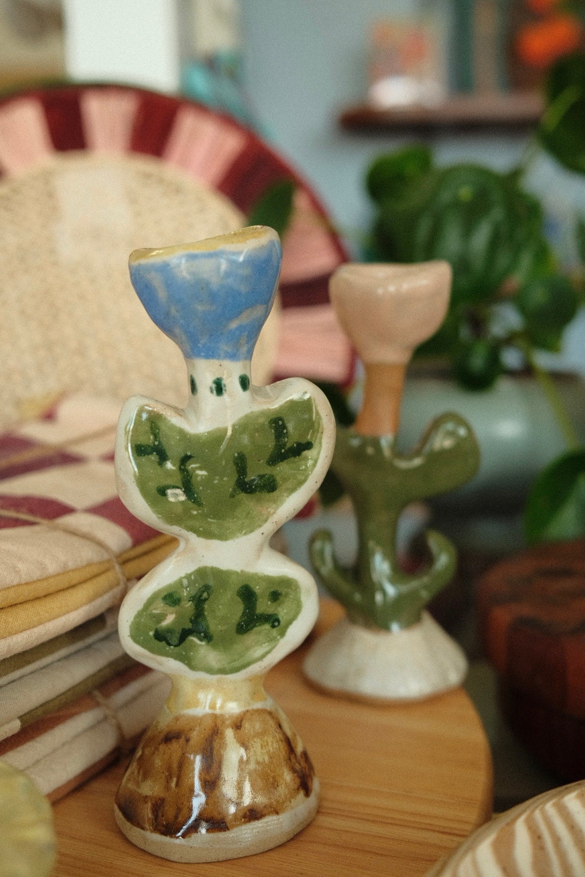 handmade flower taper holders