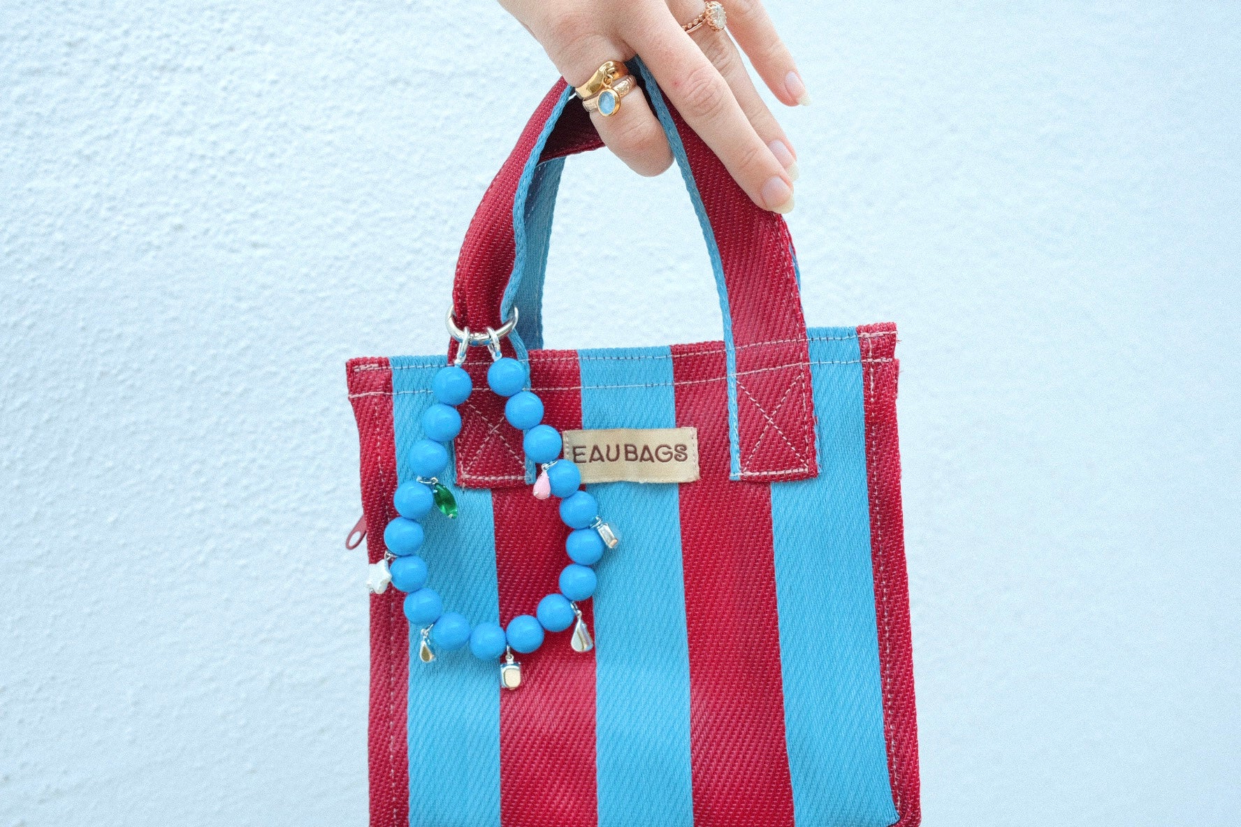 vintage lucite beaded phone charm/bag charm