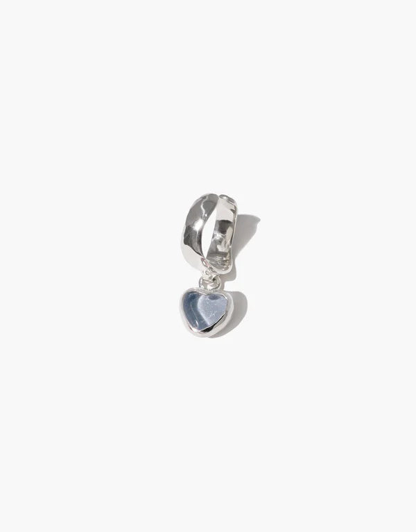 heart dangling ear cuff