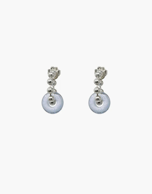 donut ball hoop earrings