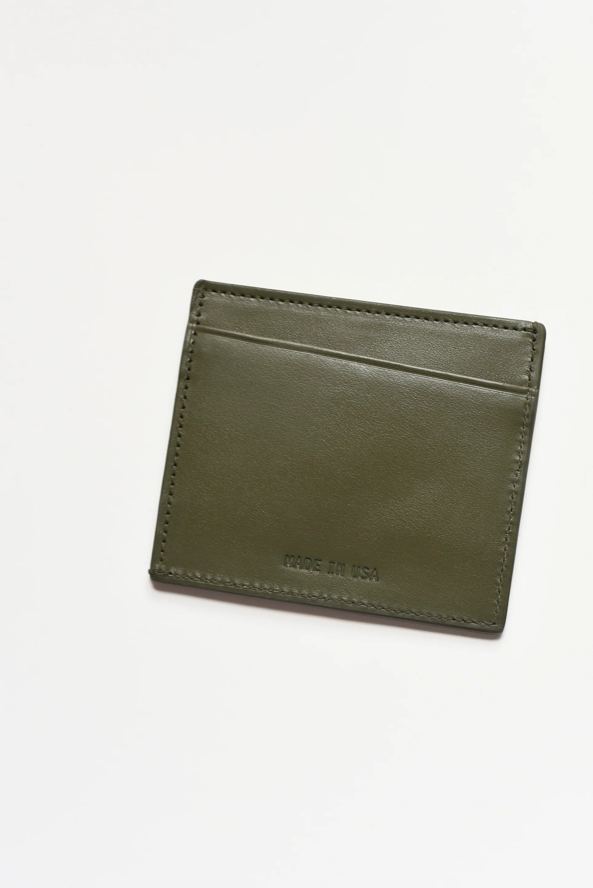 olive italian leather wallet