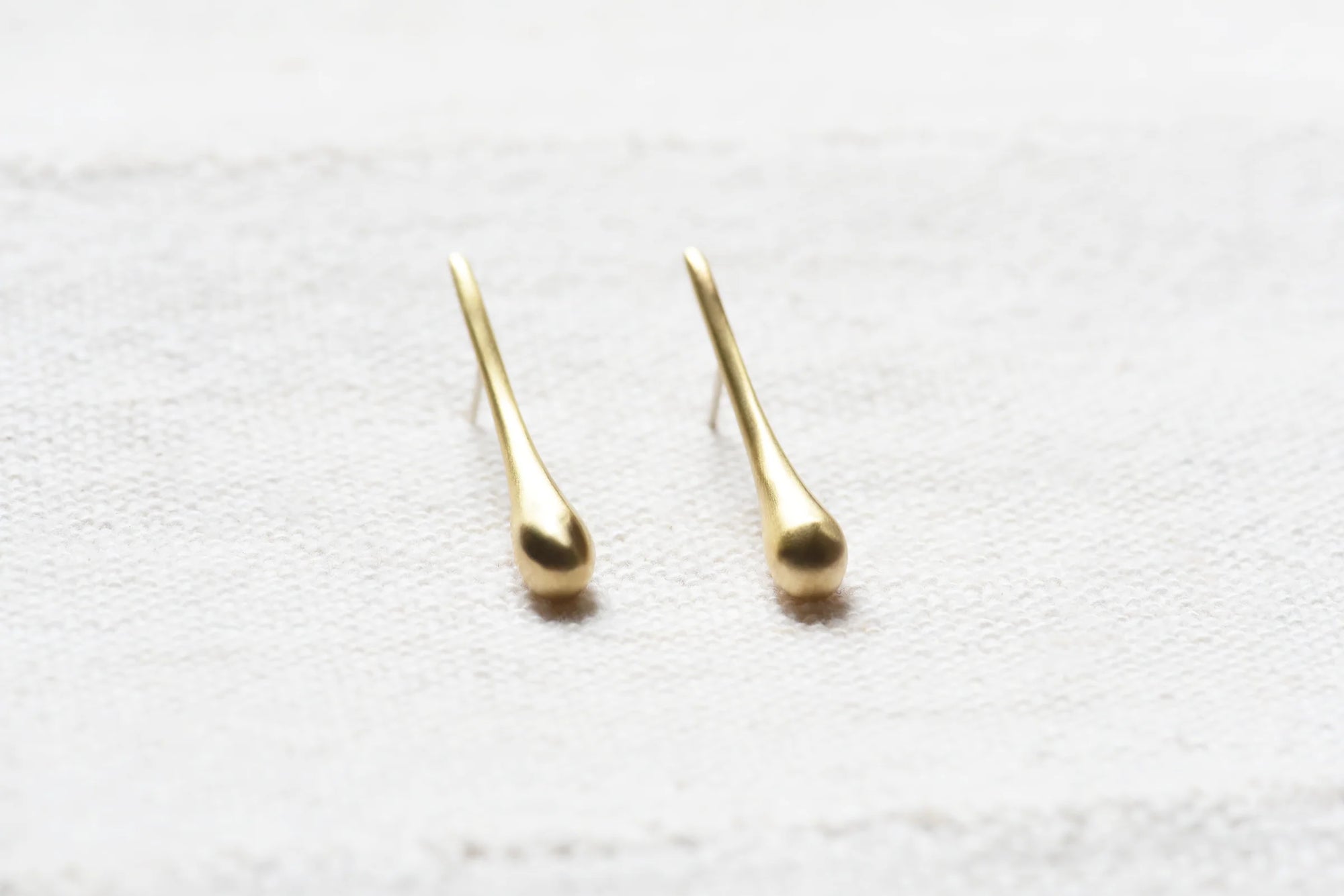 teardrop earrings studs small brass