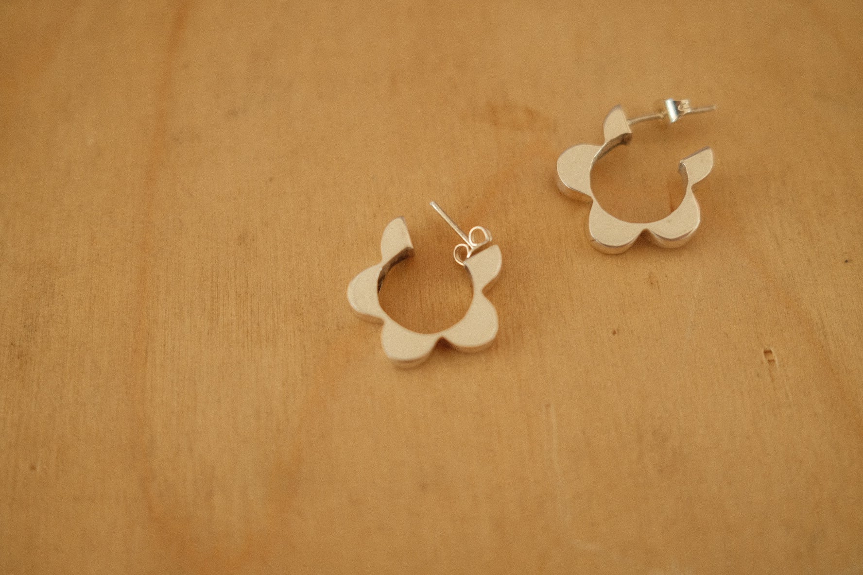 sterling silver bold flower earrings