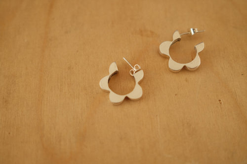 sterling silver bold flower earrings
