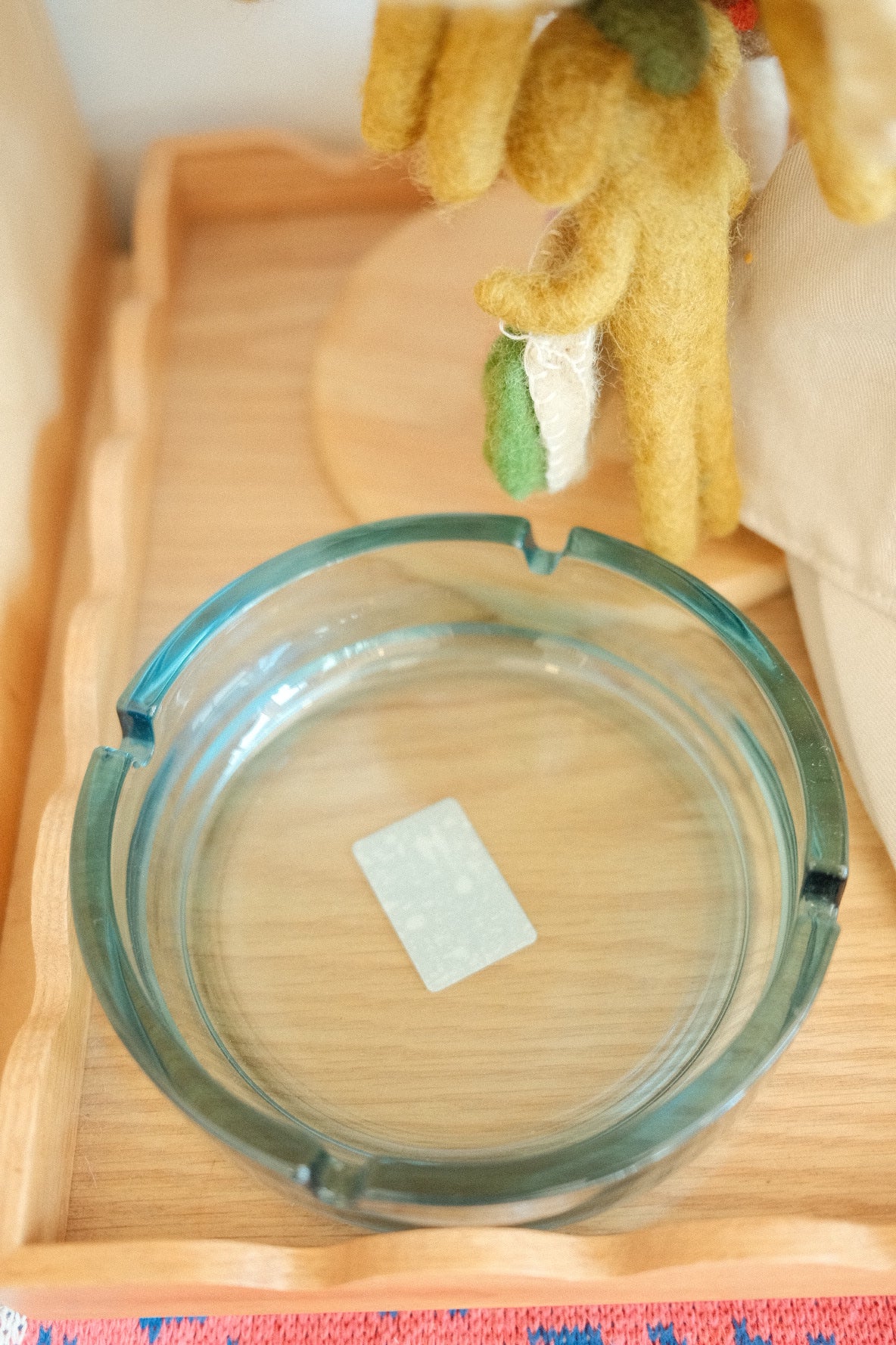 vintage blue ashtray