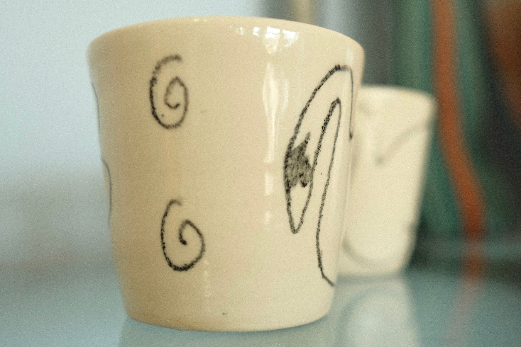 handmade swan mugs