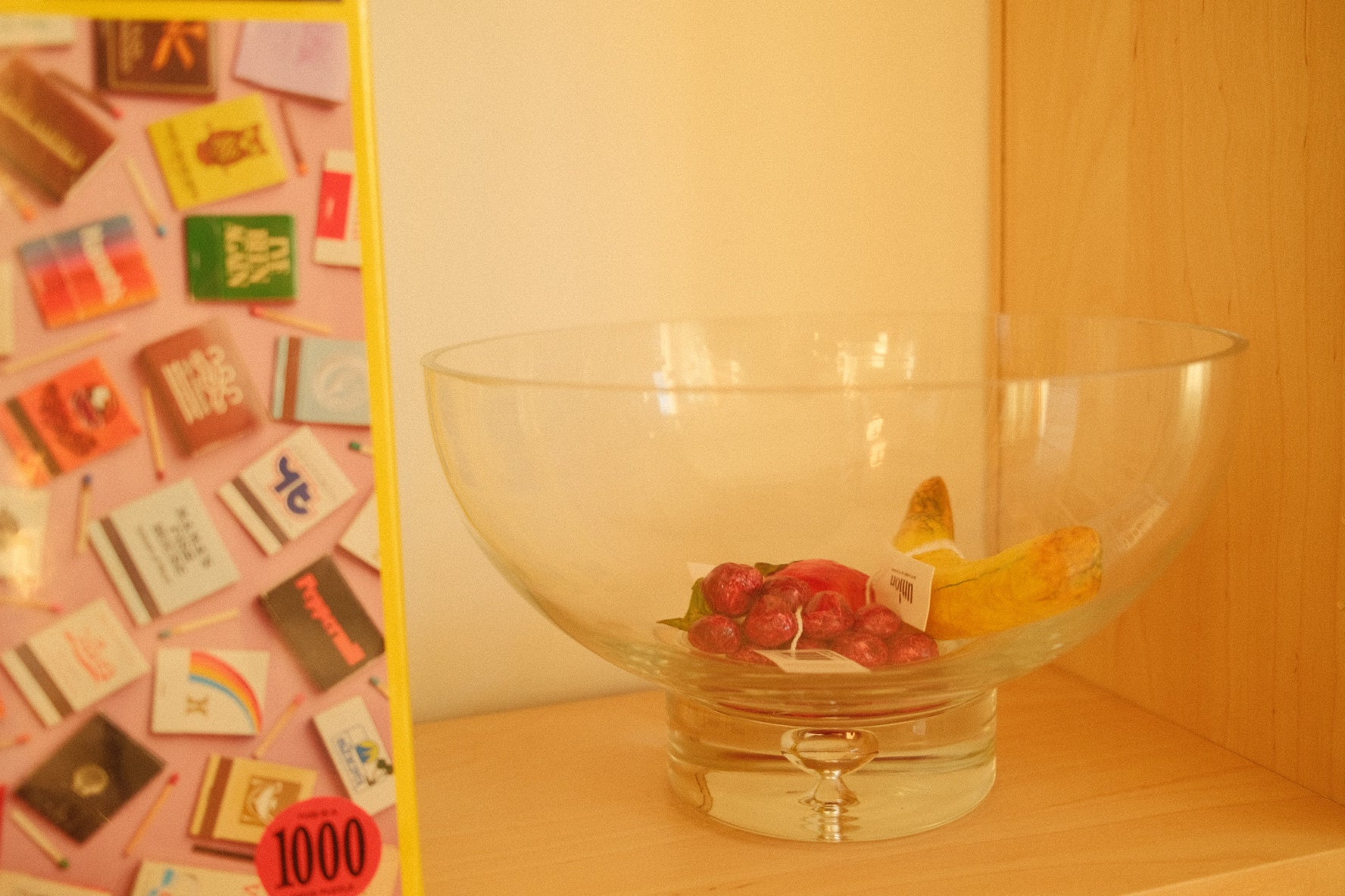 vintage glass pedestal fruit bowl