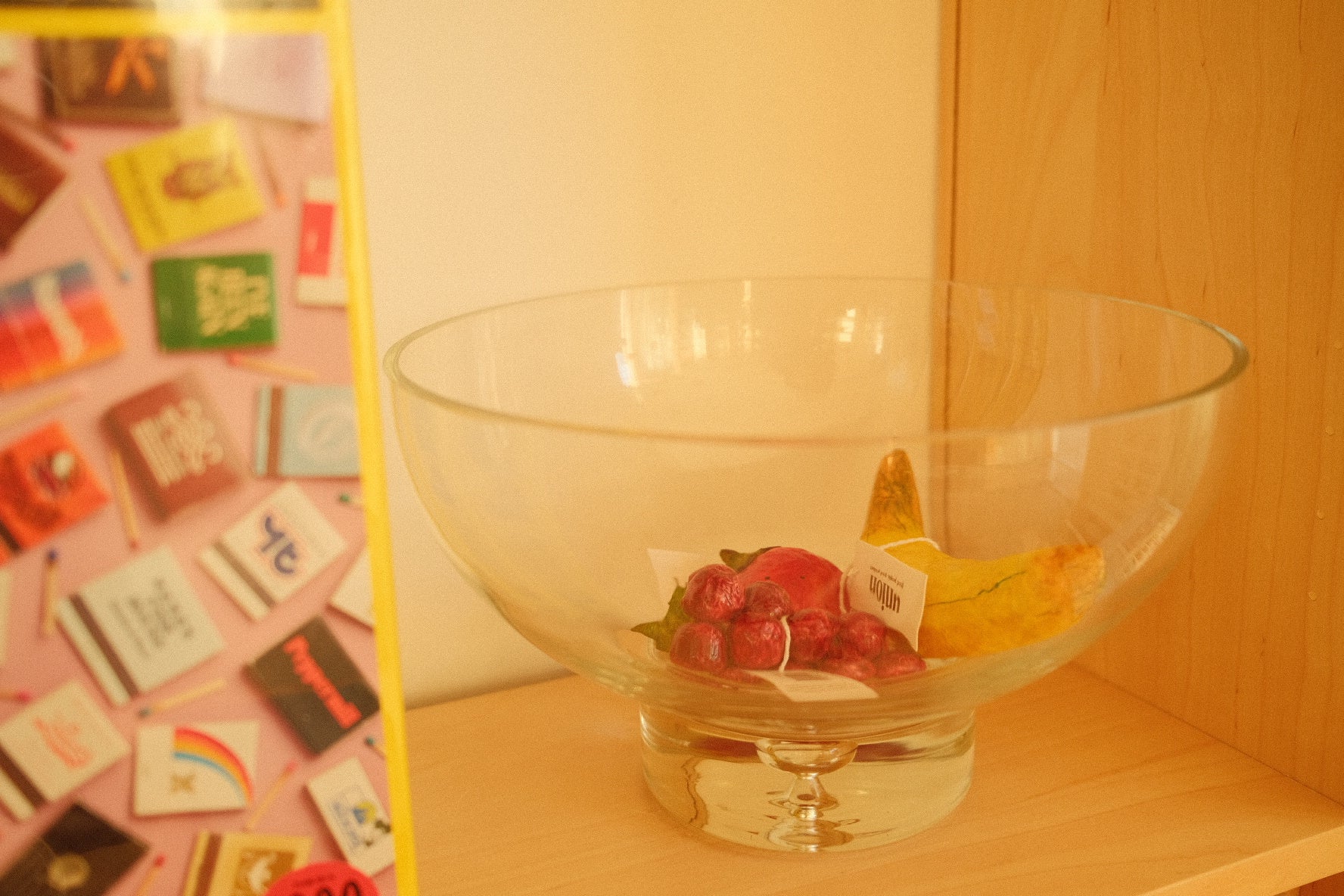 vintage glass pedestal fruit bowl