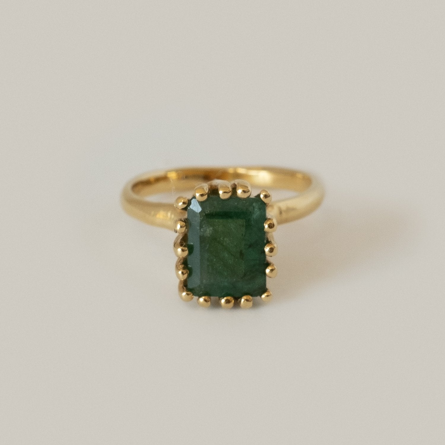 ramona raw emerald ring