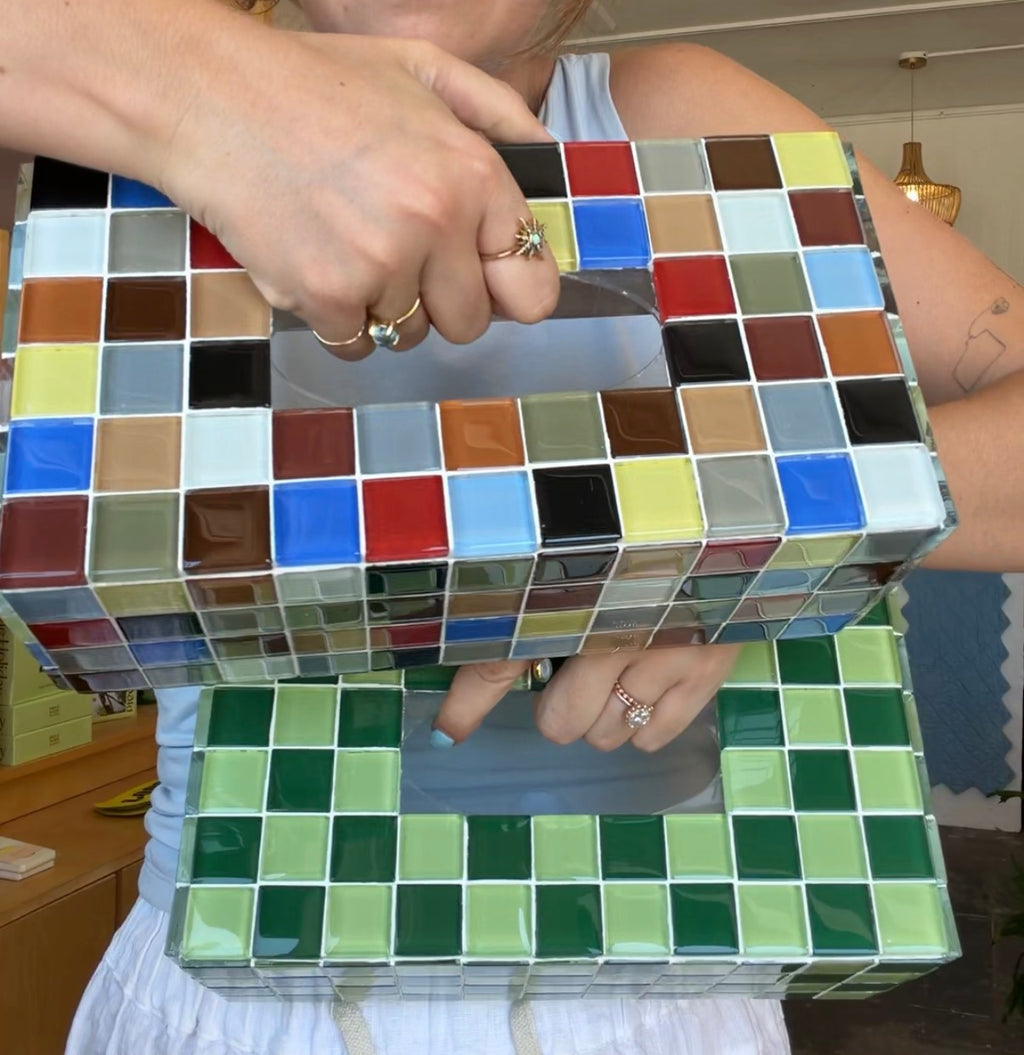 glass tile tissue boxes