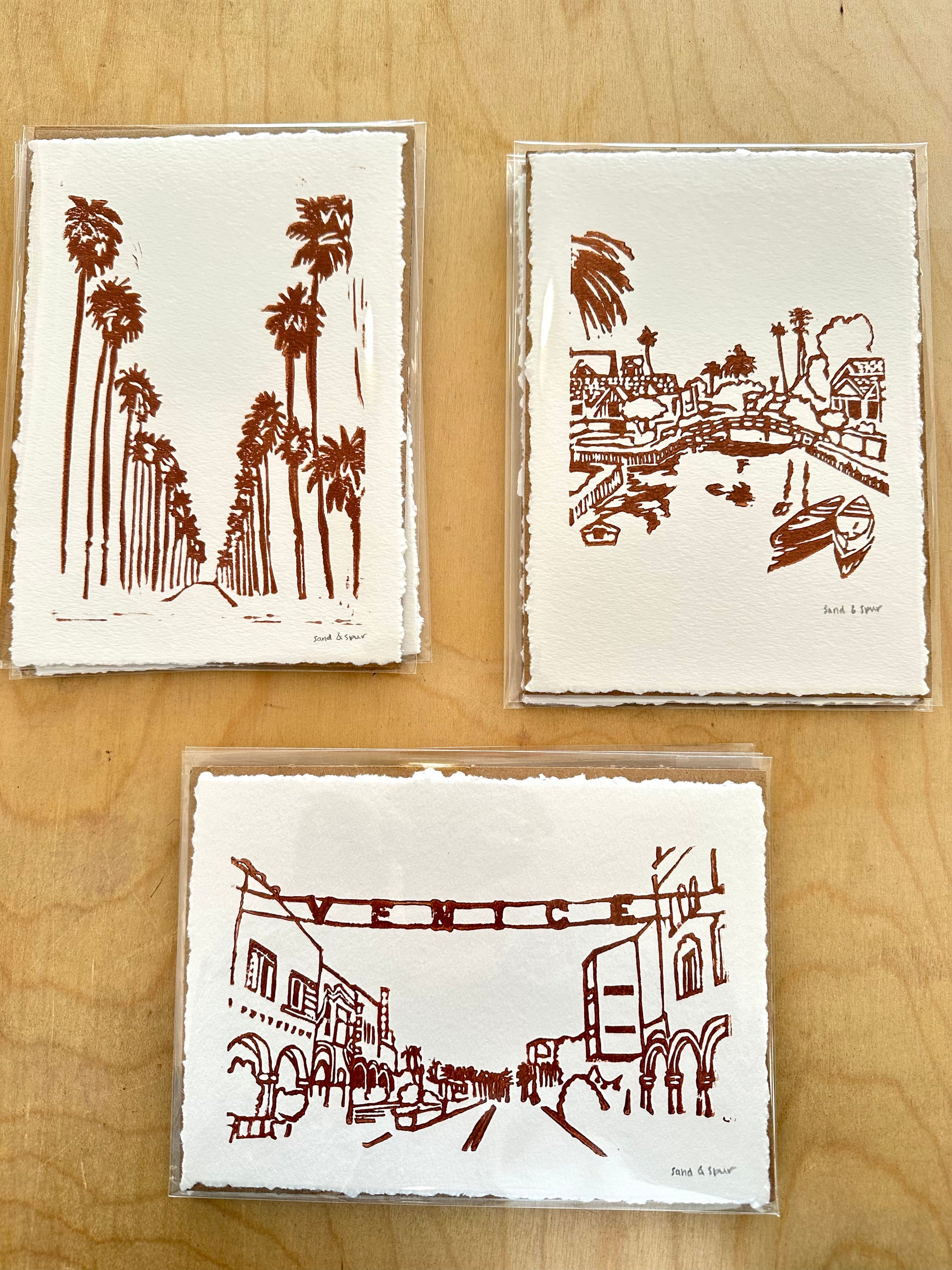 hand carved 5x7 print