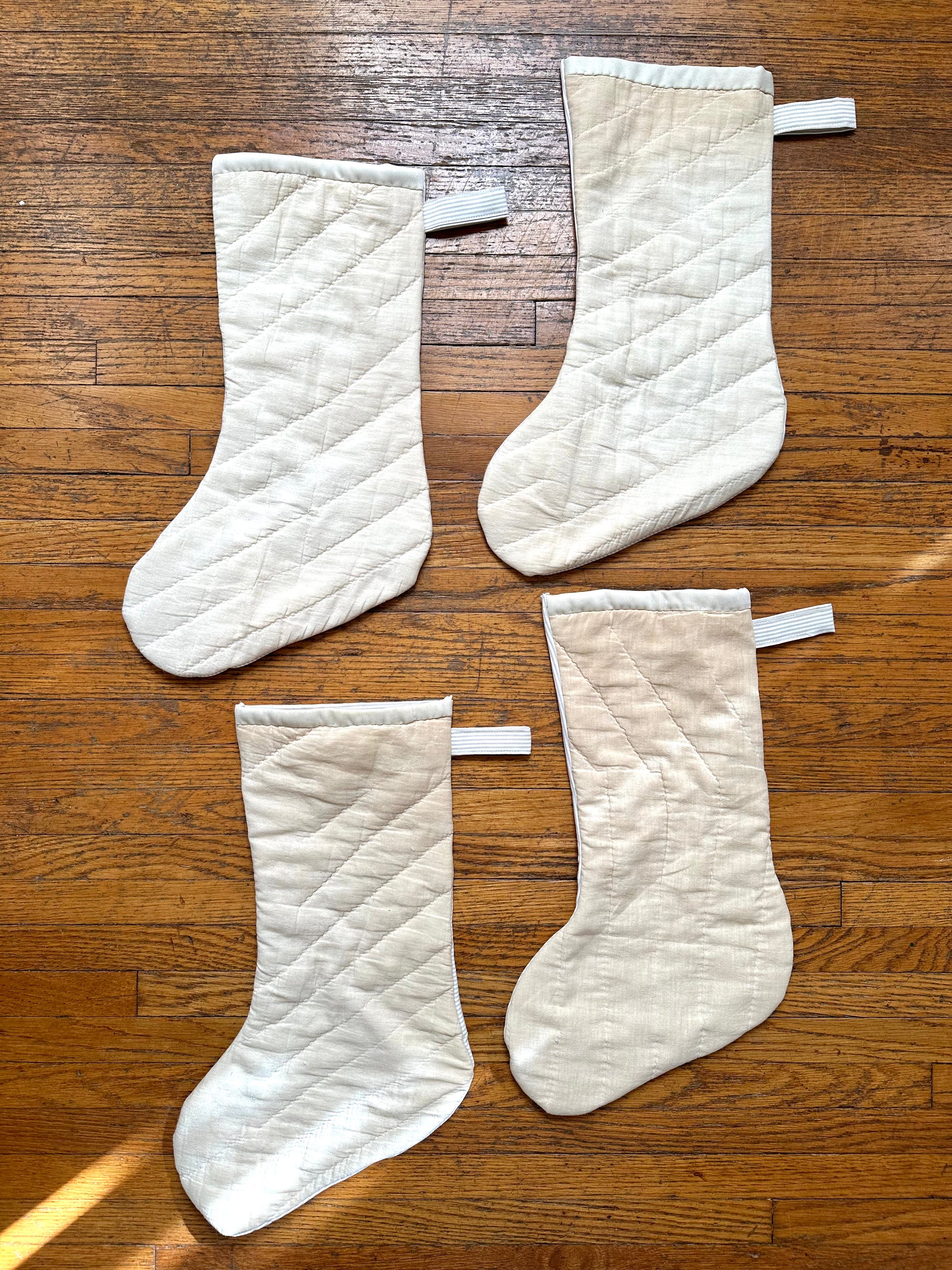 recycled quilt stockings
