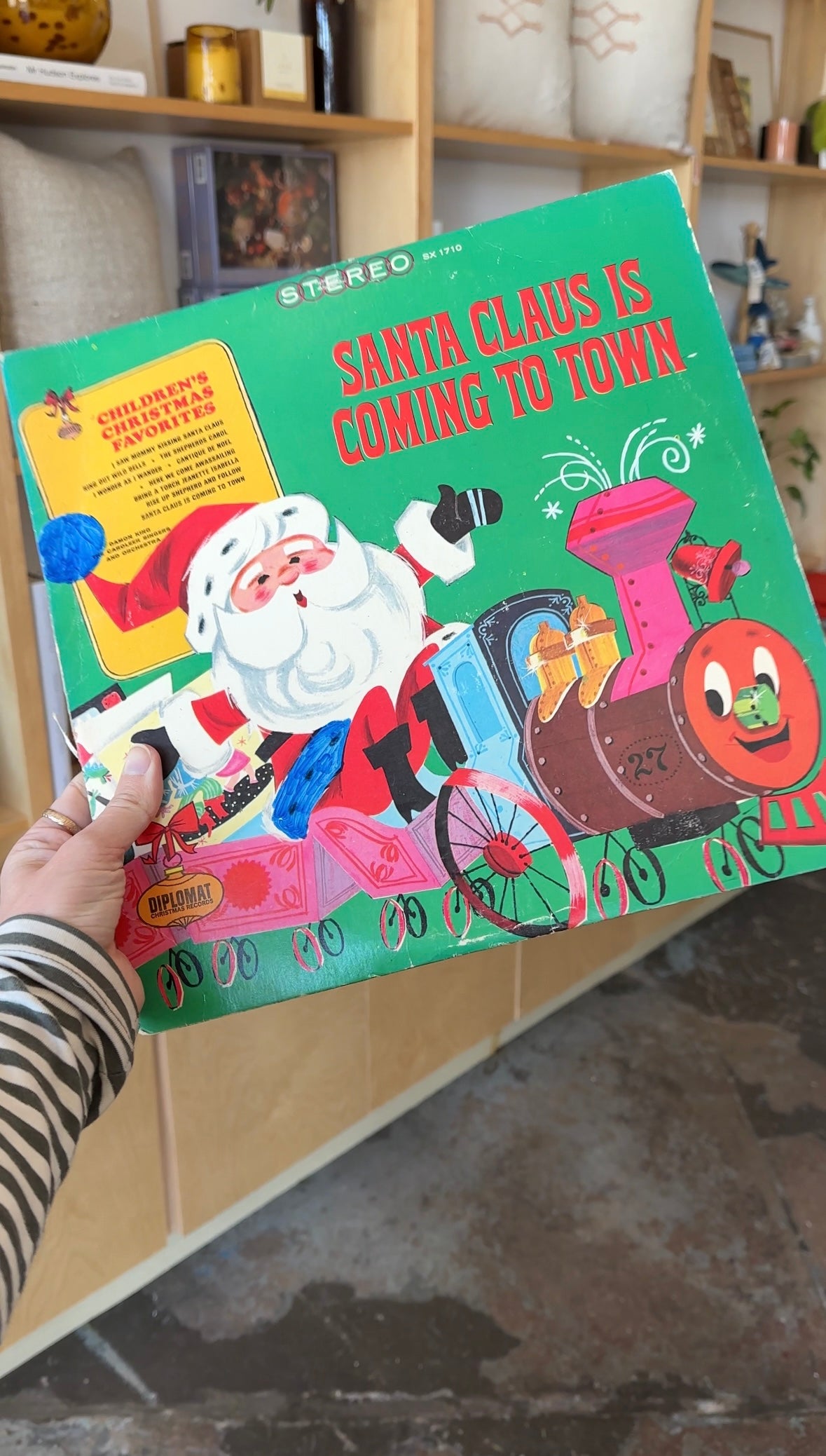 vintage santa claus is coming to town record