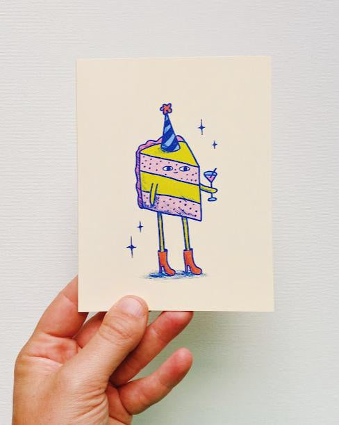 dolled up cake card