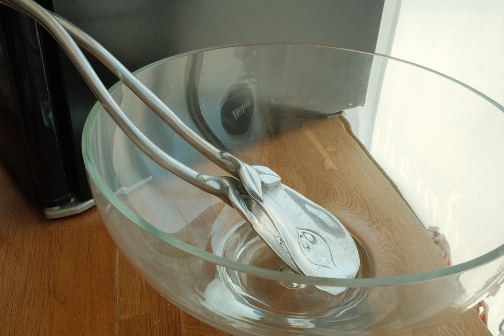vintage pear silver servers
