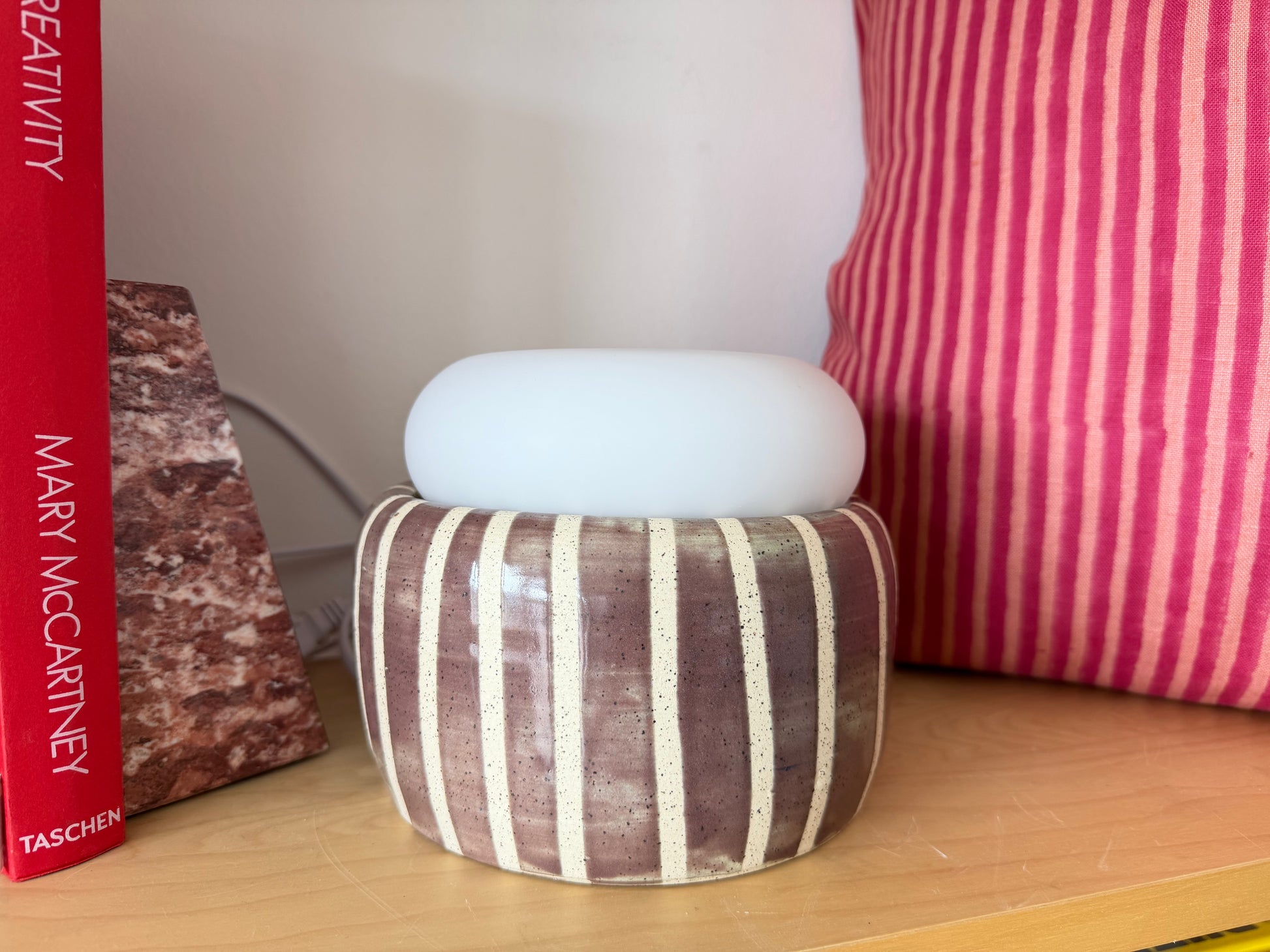 short striped table lamps