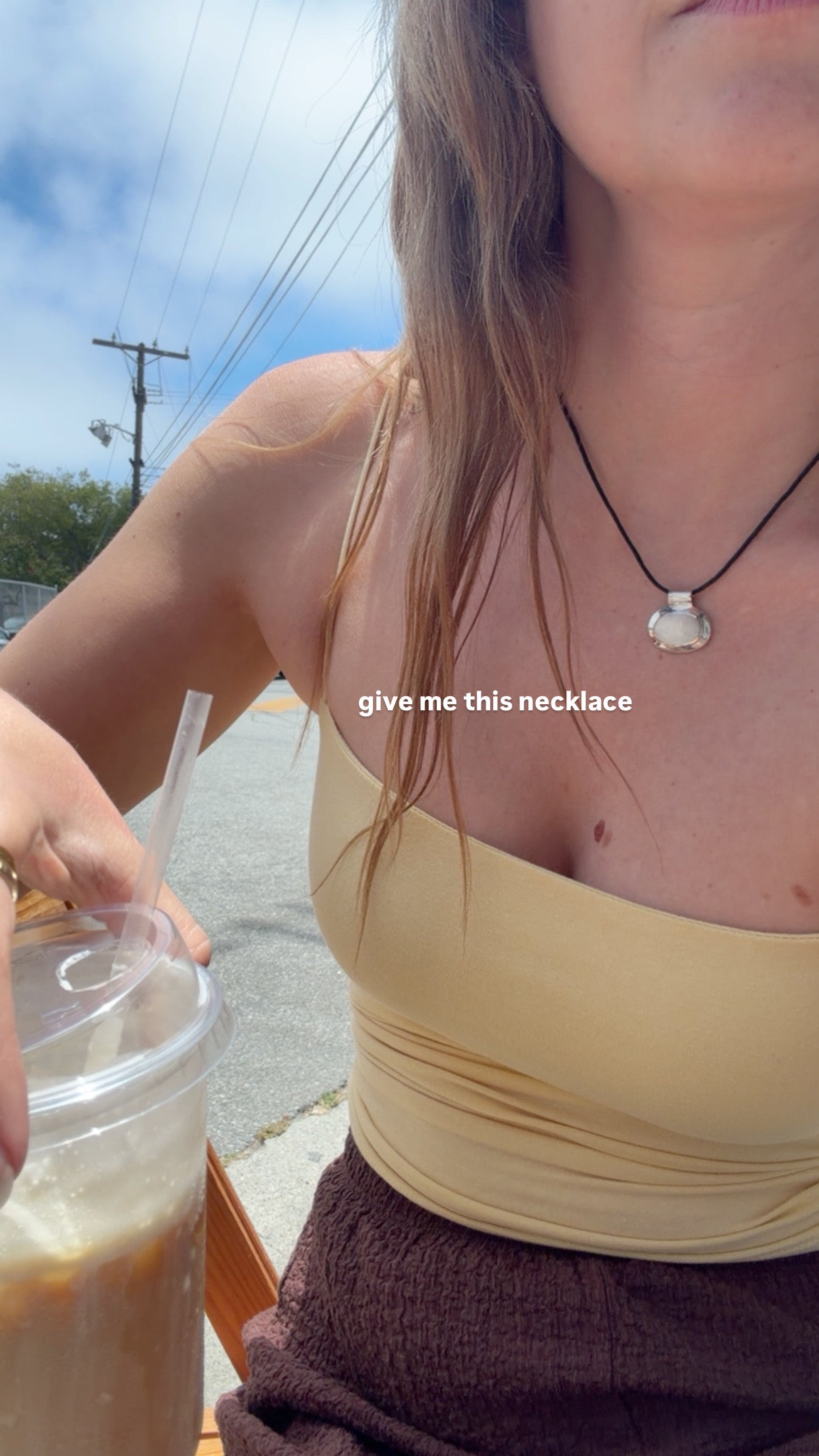 925 mother of pearl cord necklace