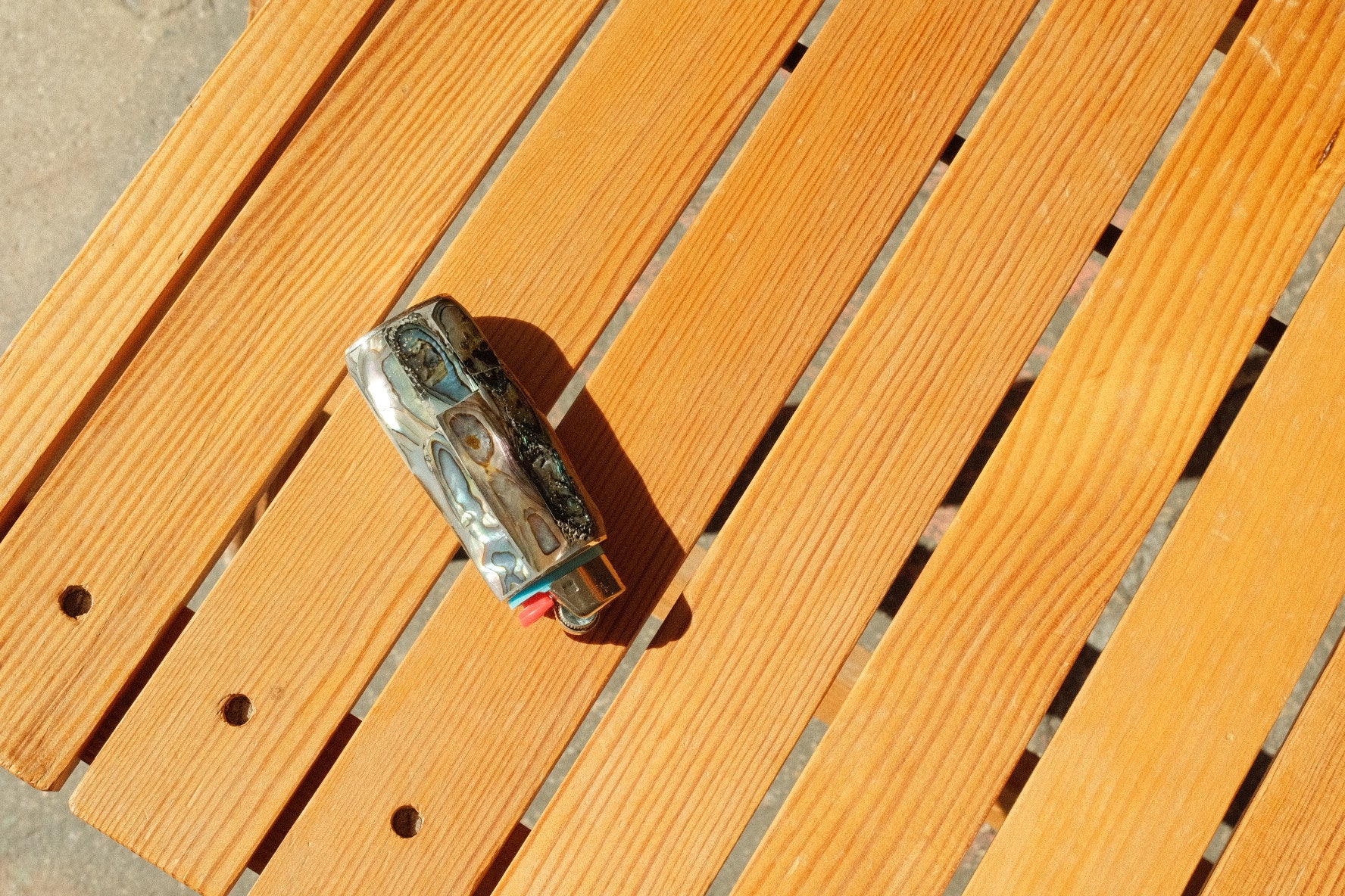abalone shell lighter cover