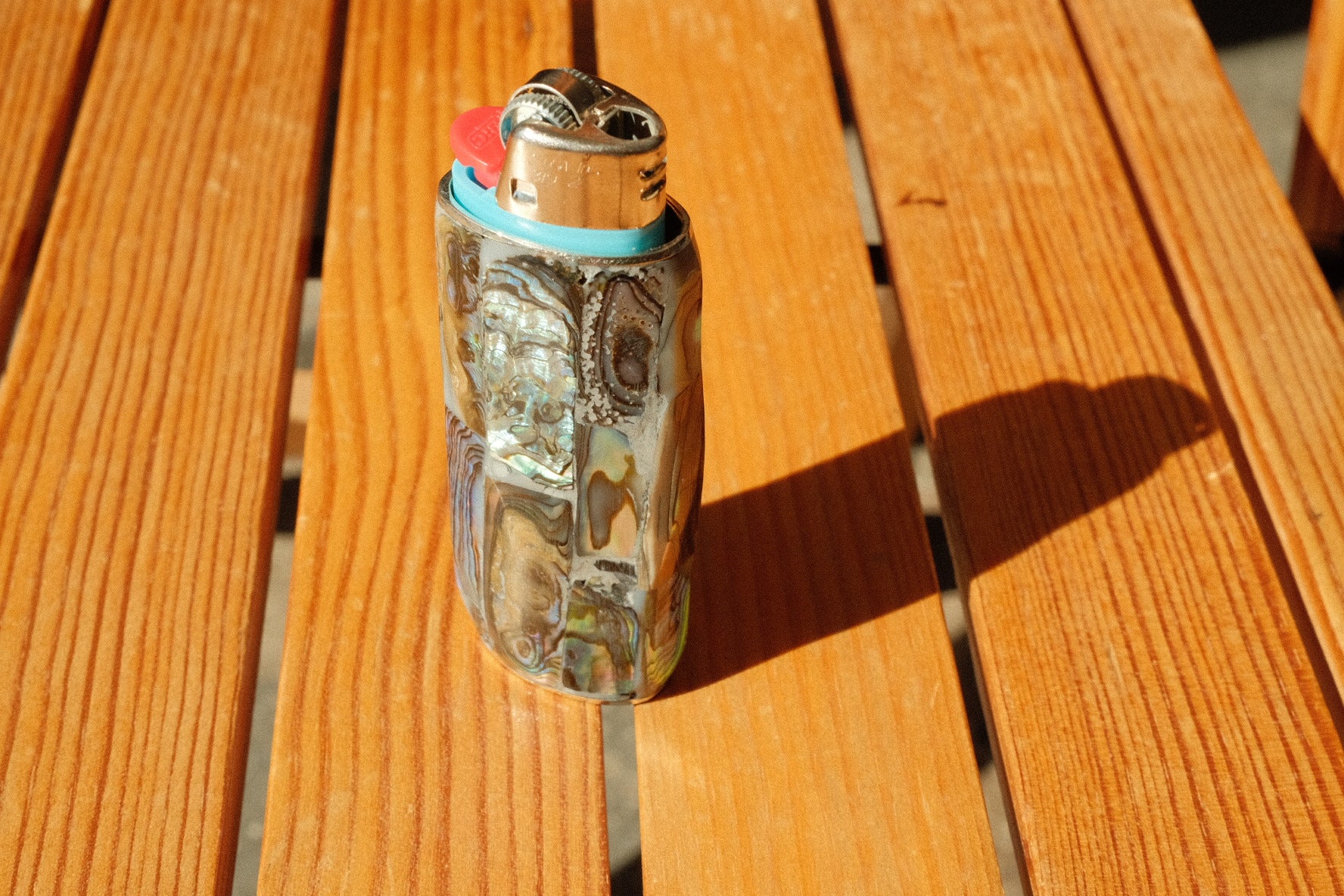 abalone shell lighter cover