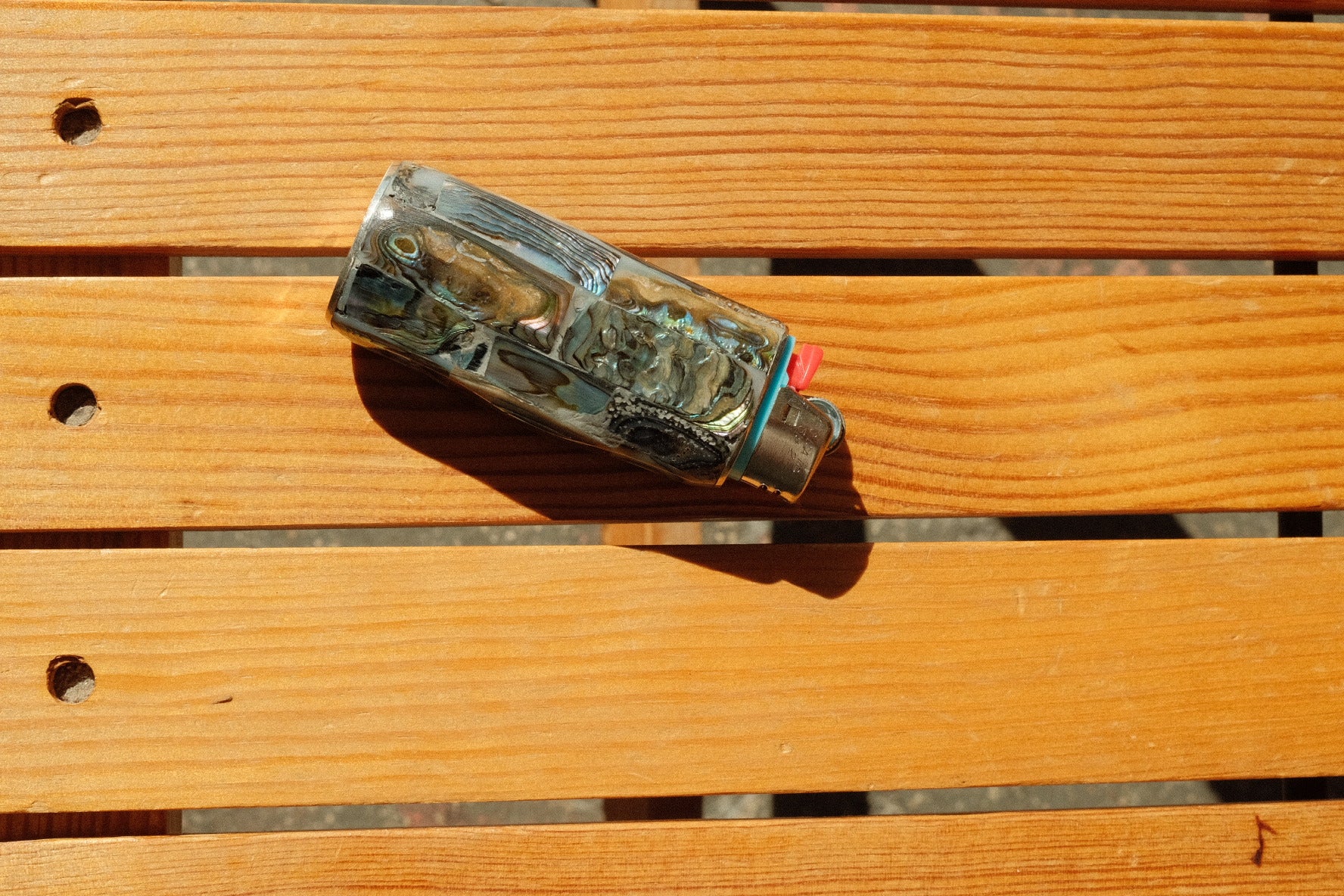 abalone shell lighter cover