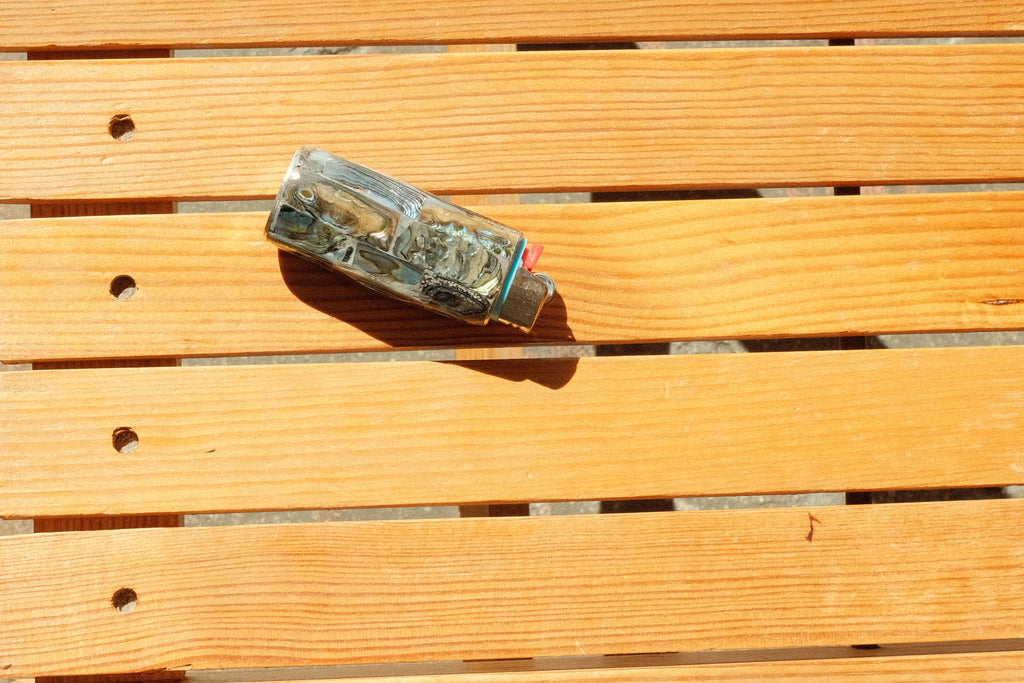 abalone shell lighter cover