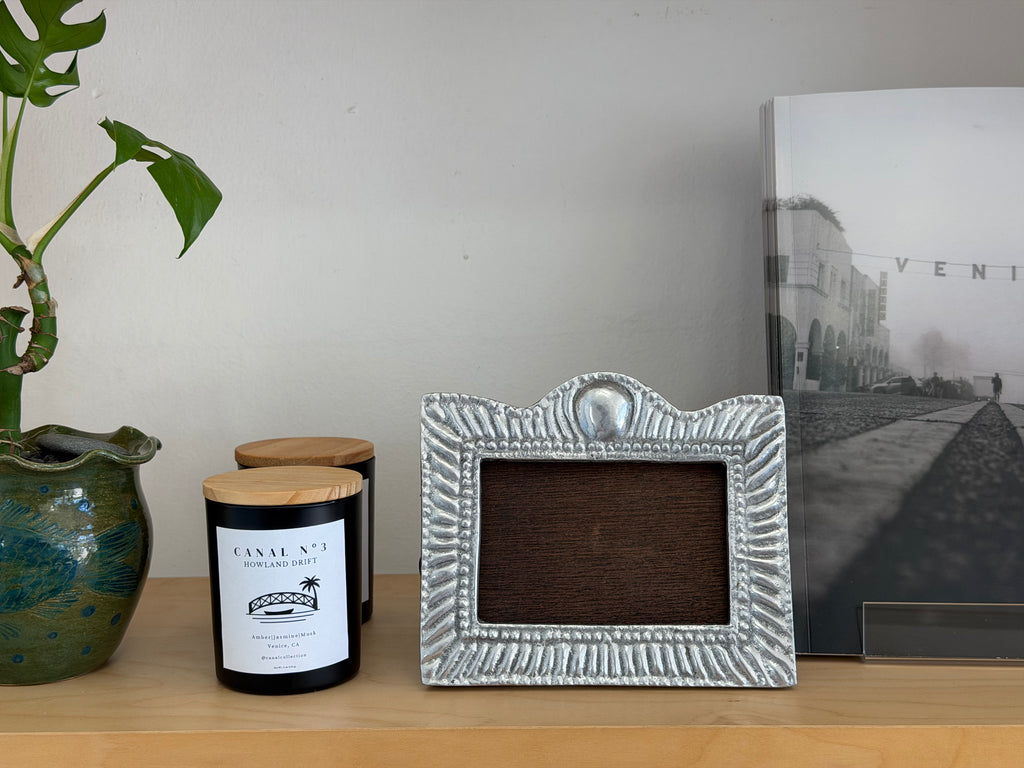vintage silver etched frame