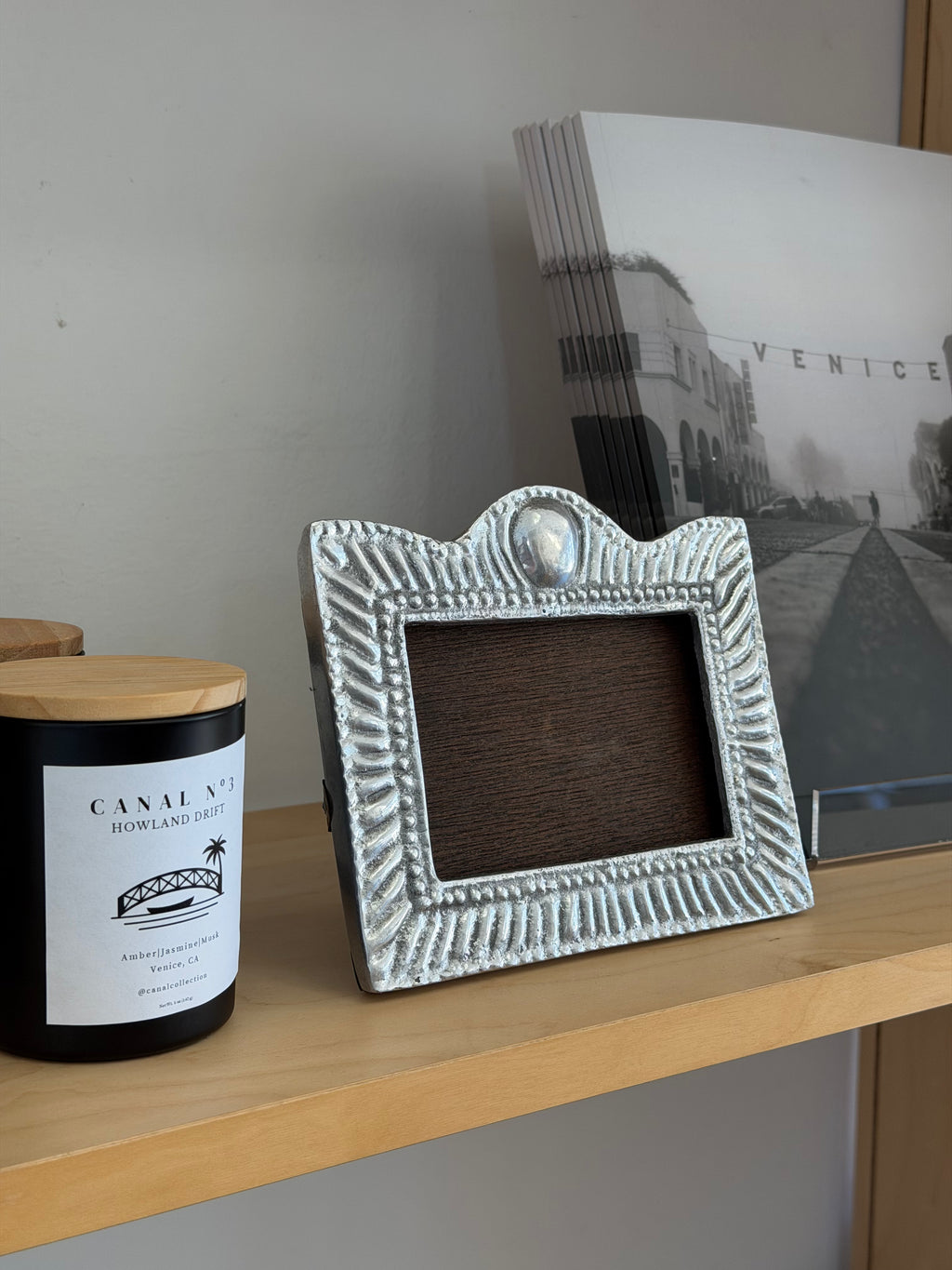 vintage silver etched frame