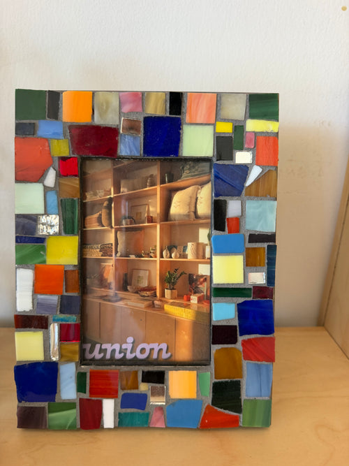 vintage colorful mosaic frame 4x6