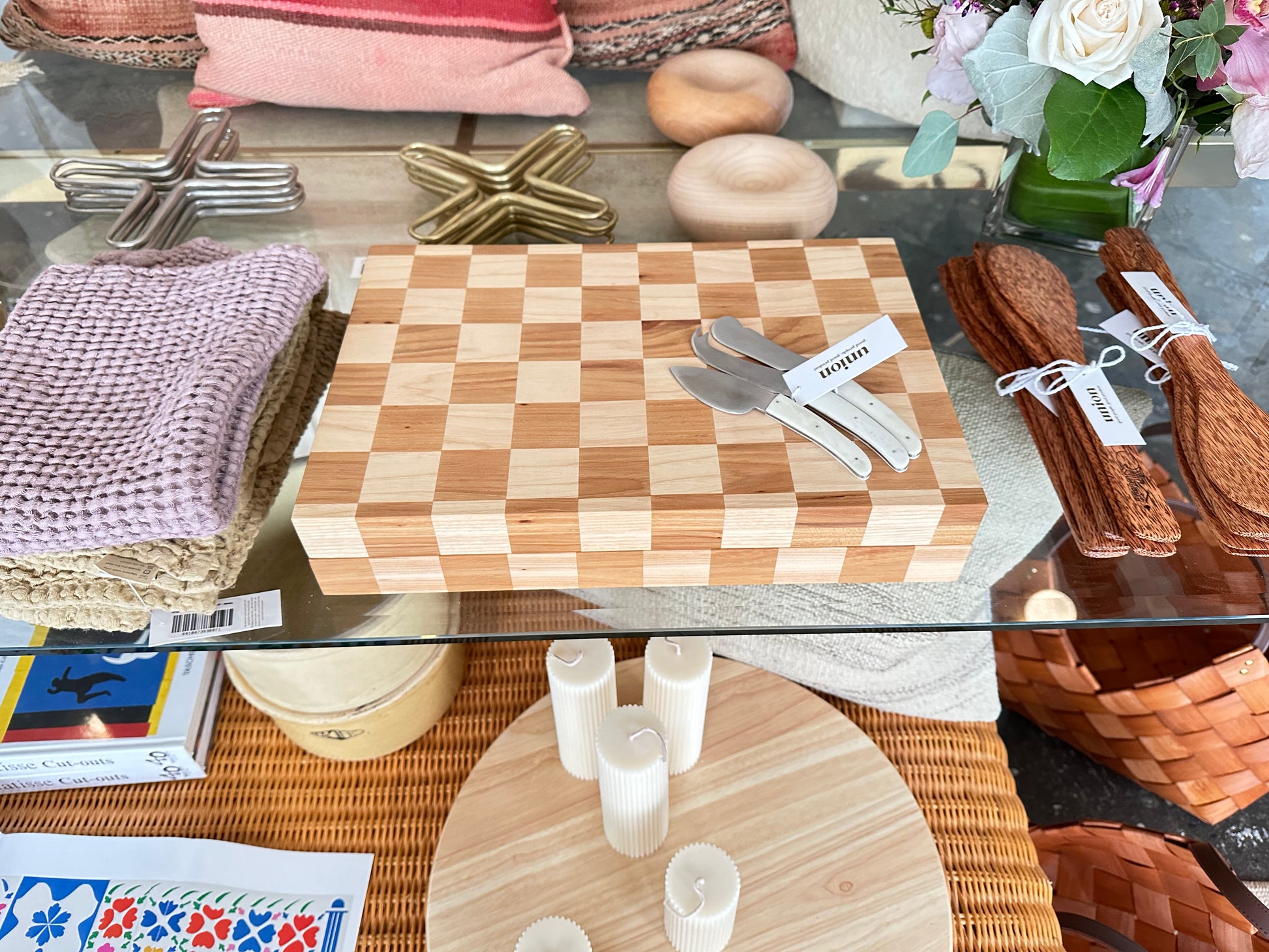 checkerboard butcher block