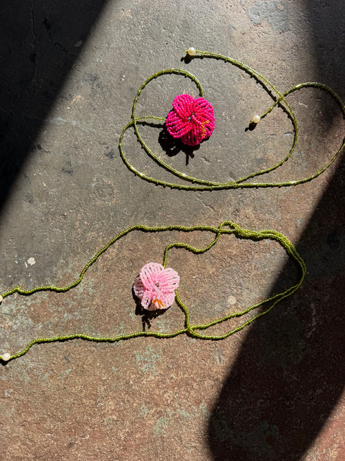 beaded flower necklaces