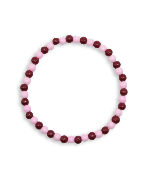 cherry stripe beaded bracelet